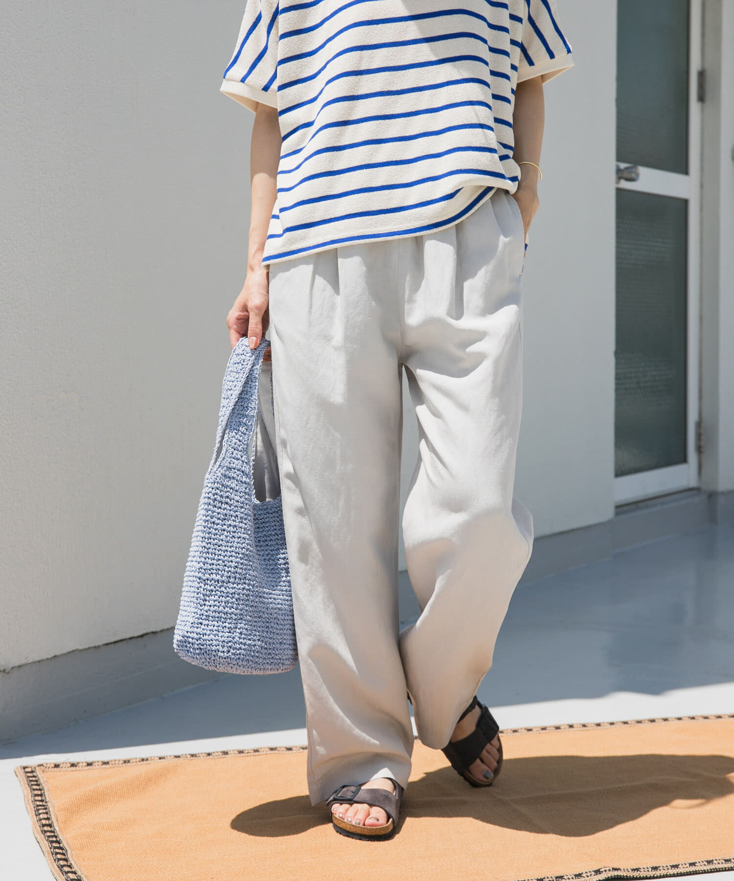 URBAN RESEARCH DOORS「リネン混イージーパンツ」|その他|