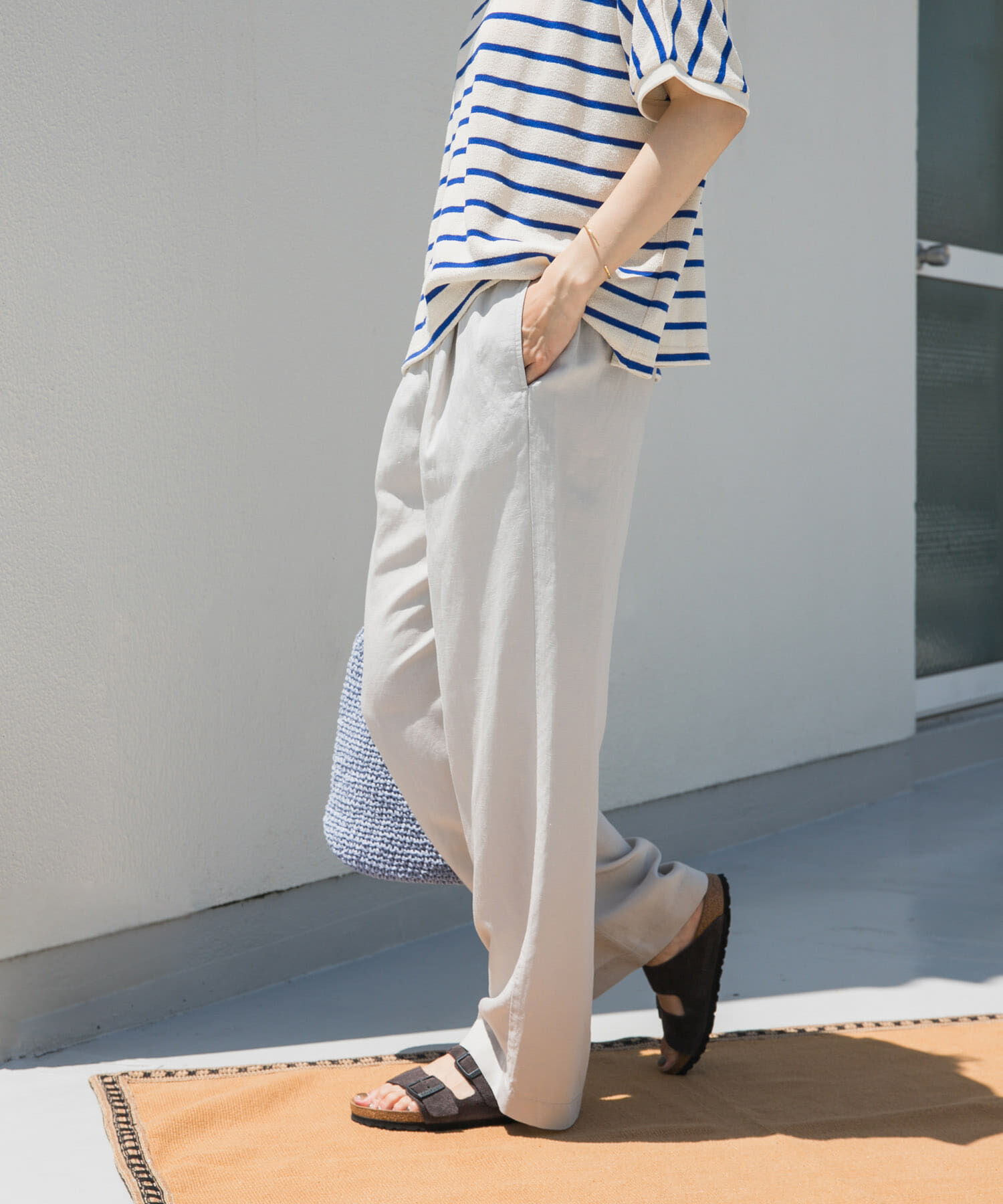 URBAN RESEARCH DOORS「リネン混イージーパンツ」|その他|