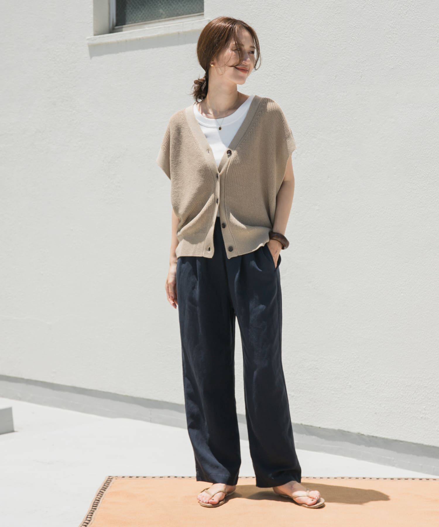 URBAN RESEARCH DOORS「リネン混イージーパンツ」|その他|