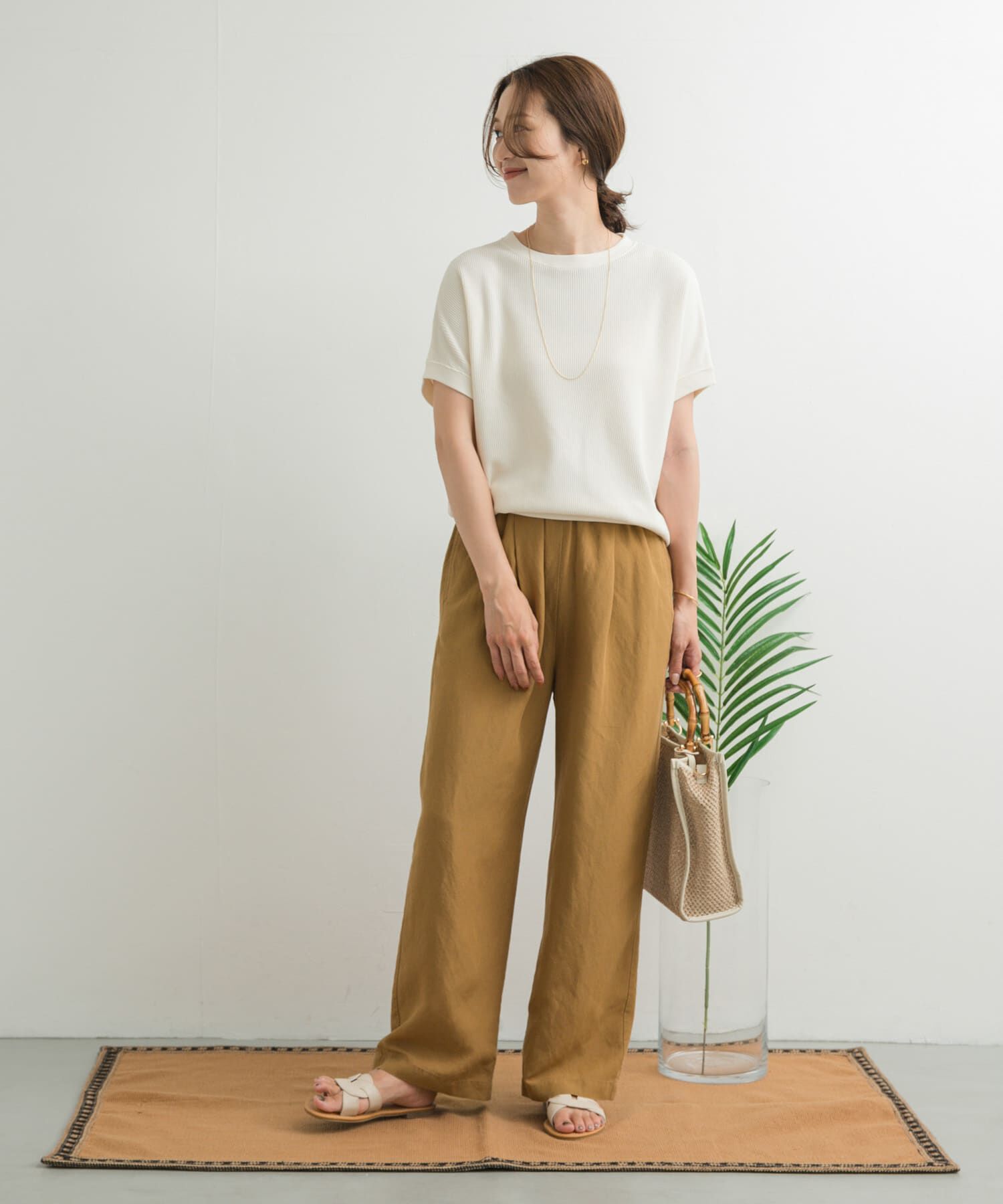 URBAN RESEARCH DOORS「リネン混イージーパンツ」|その他|