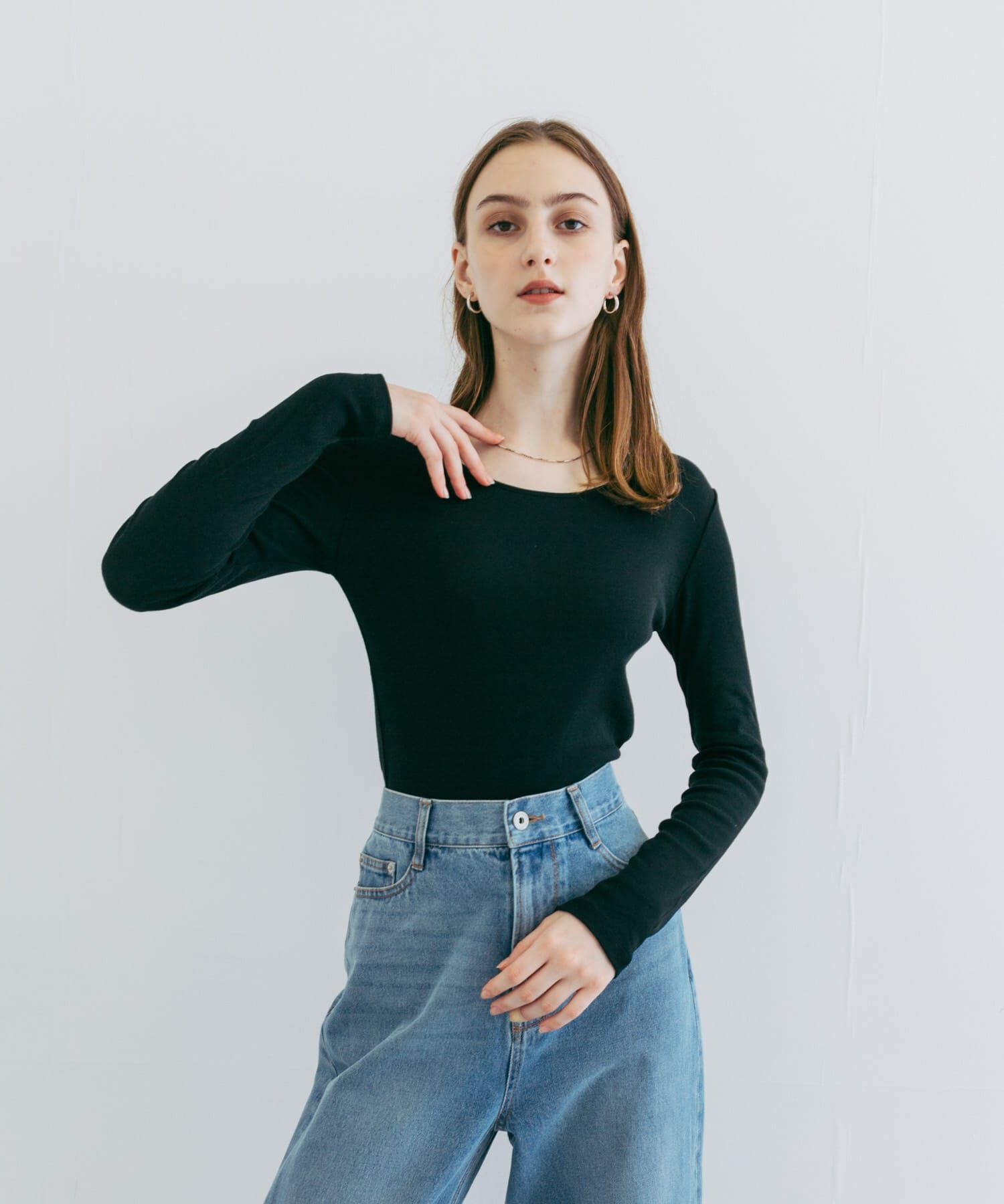 URBAN RESEARCH「『UR TECH』クルーネックロングTシャツ」|Tシャツ・カットソー|