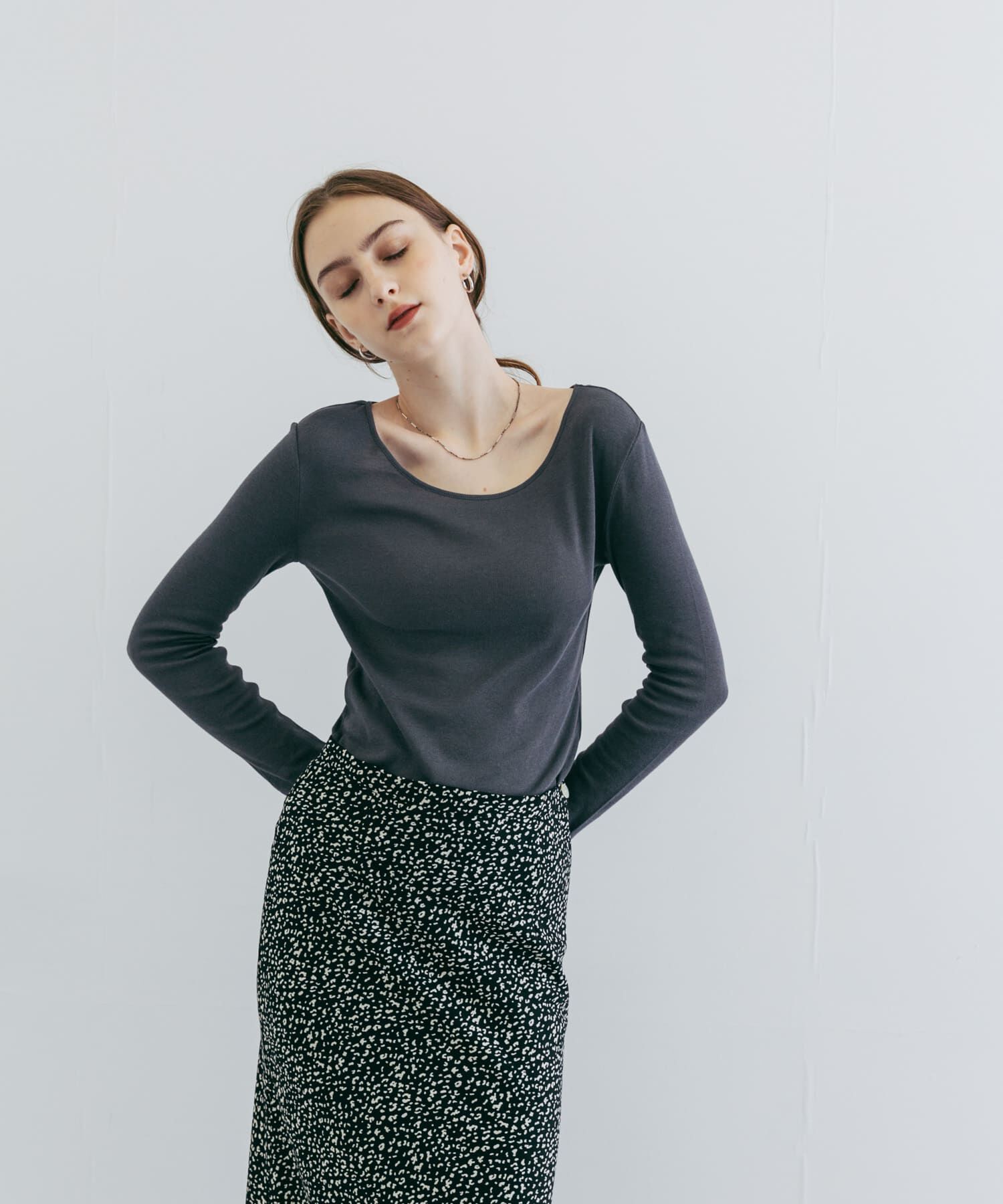 URBAN RESEARCH「『UR TECH』クルーネックロングTシャツ」|Tシャツ・カットソー|