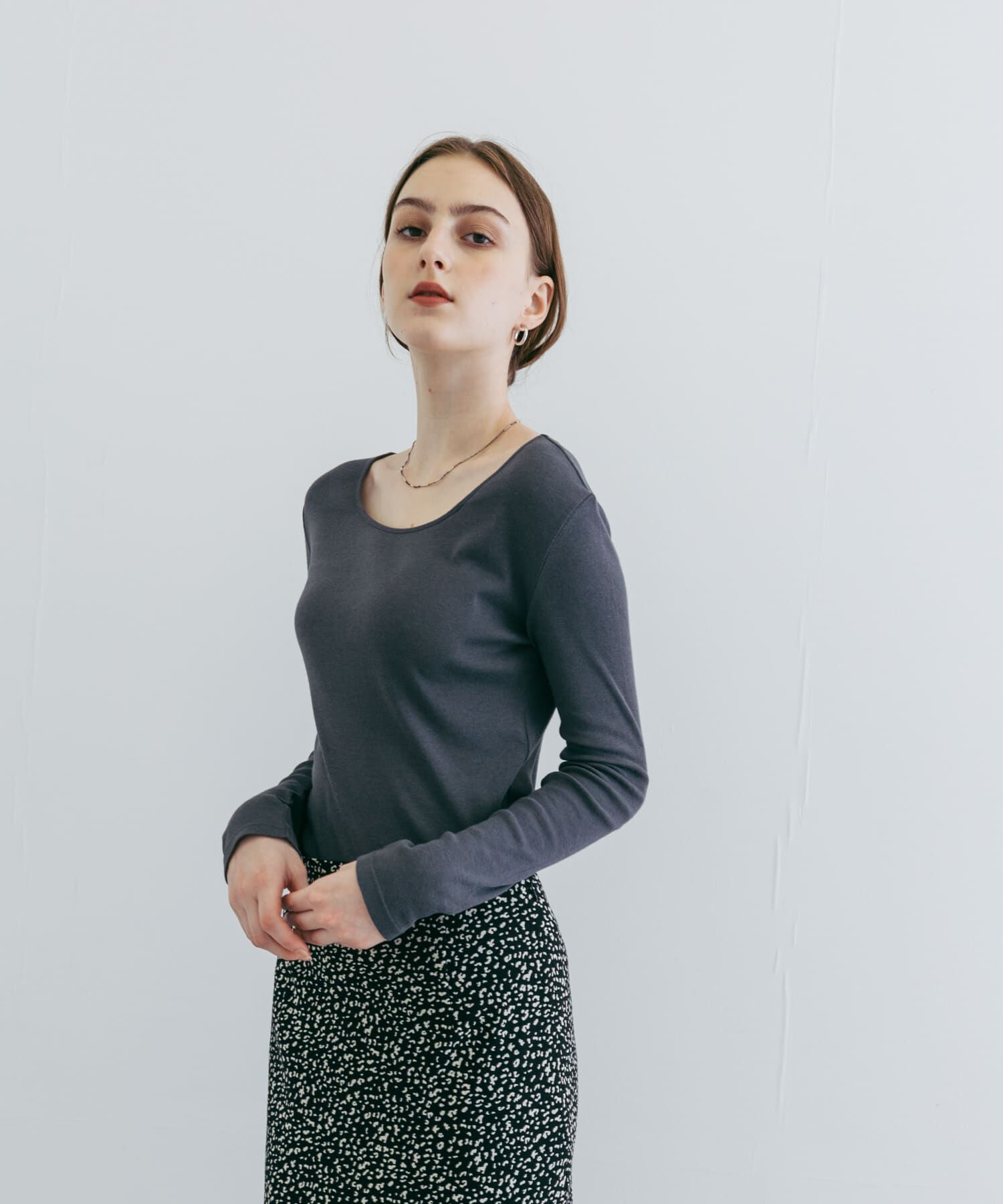 URBAN RESEARCH「『UR TECH』クルーネックロングTシャツ」|Tシャツ・カットソー|