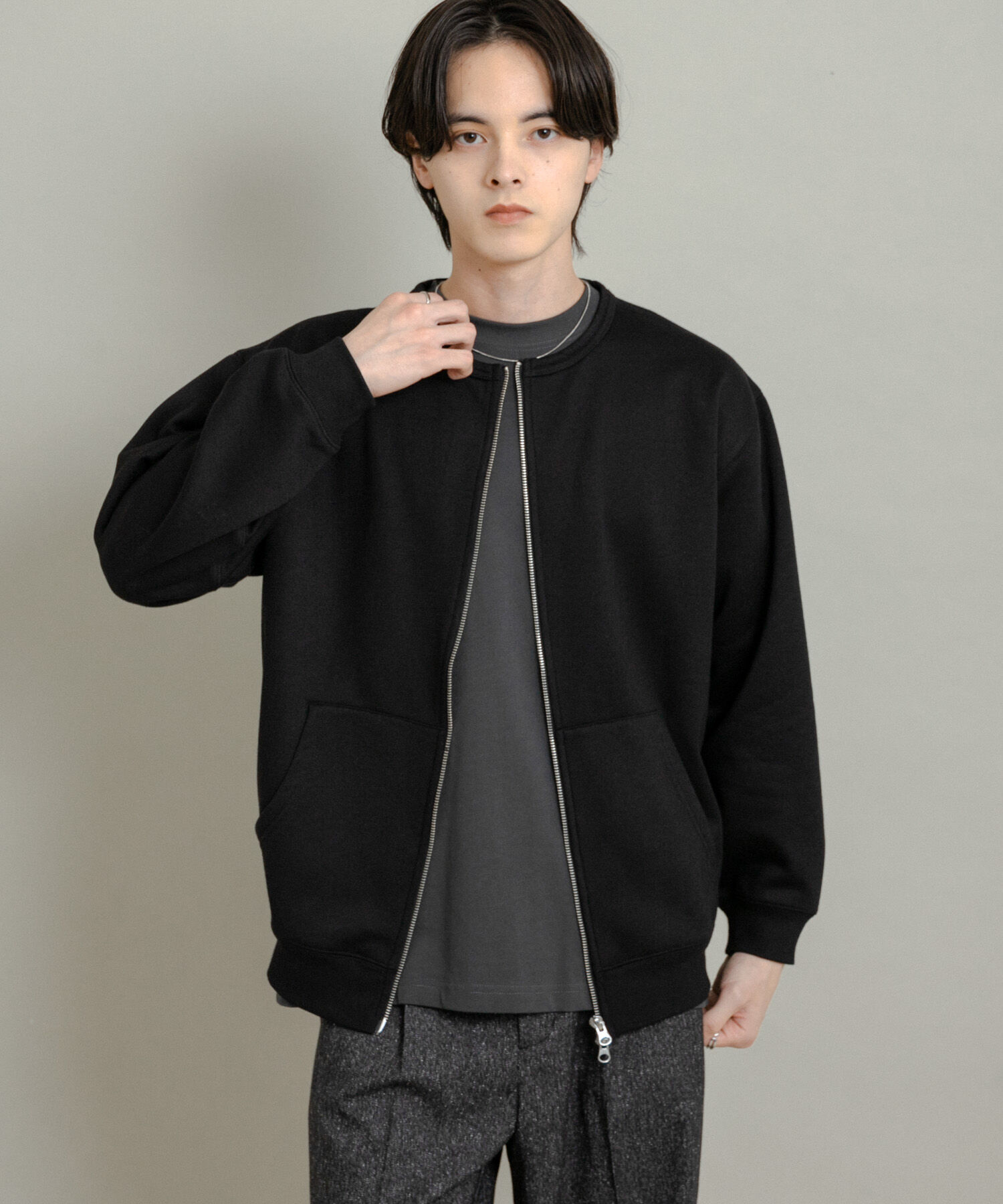 SENSE OF PLACE by URBAN RESEARCH「ウラキモウクルーネックジップスウェット」|スウェット・ジャージ|