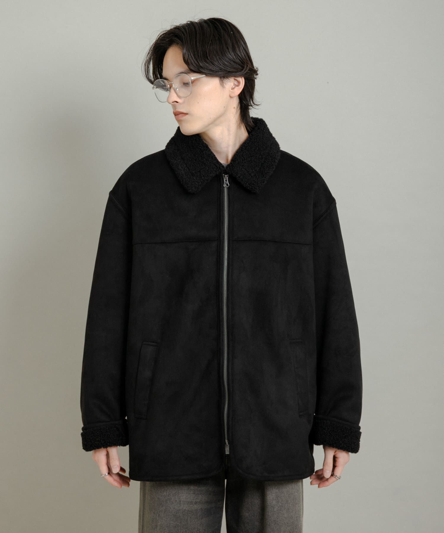 SENSE OF PLACE by URBAN RESEARCH「アソートボアブルゾン」|ブルゾン・スタジャン|