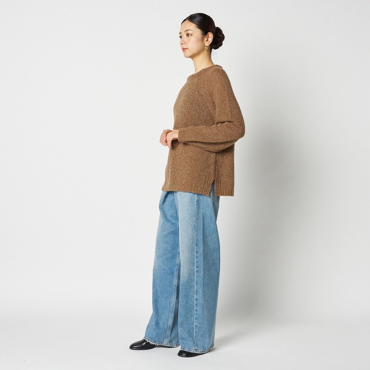 HELIOPOLE「HELIOPOLE GLITTER BOUCLE KNIT」|ニット・セーター|