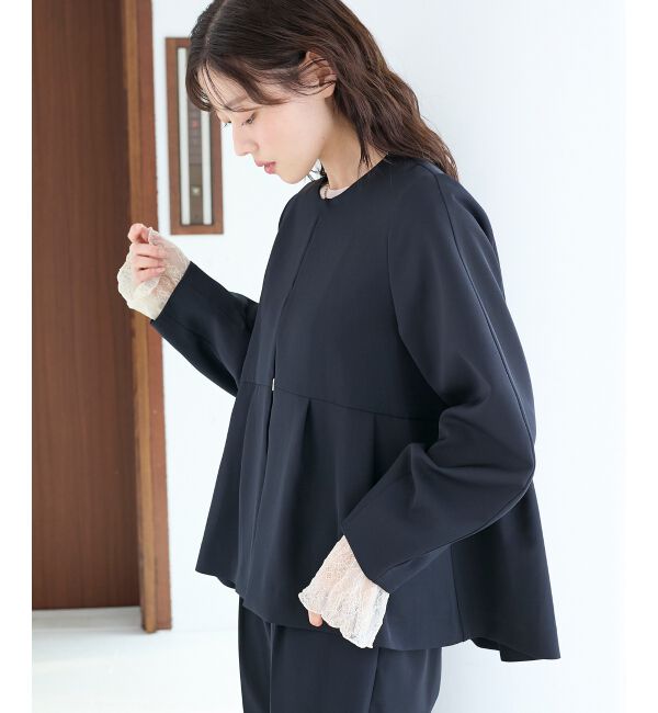  「袖切替シアーワッシャープルオーバー」|Tシャツ・カットソー|