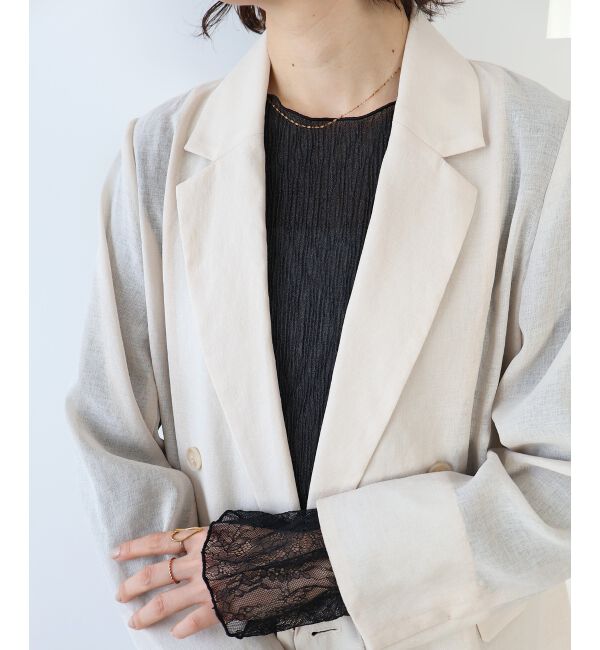  「袖切替シアーワッシャープルオーバー」|Tシャツ・カットソー|