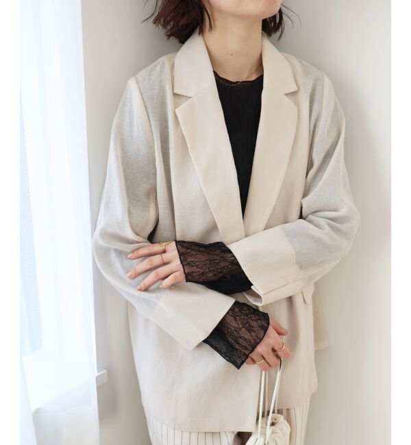  「袖切替シアーワッシャープルオーバー」|Tシャツ・カットソー|