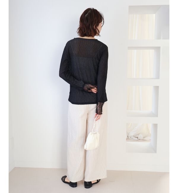  「袖切替シアーワッシャープルオーバー」|Tシャツ・カットソー|