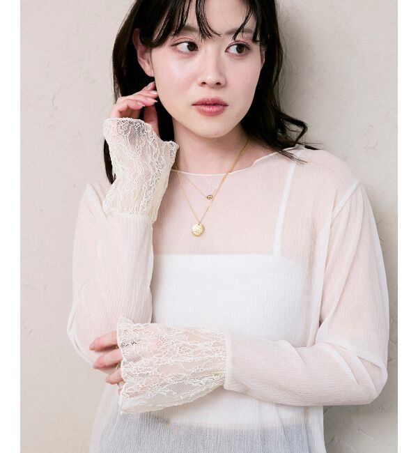  「袖切替シアーワッシャープルオーバー」|Tシャツ・カットソー|