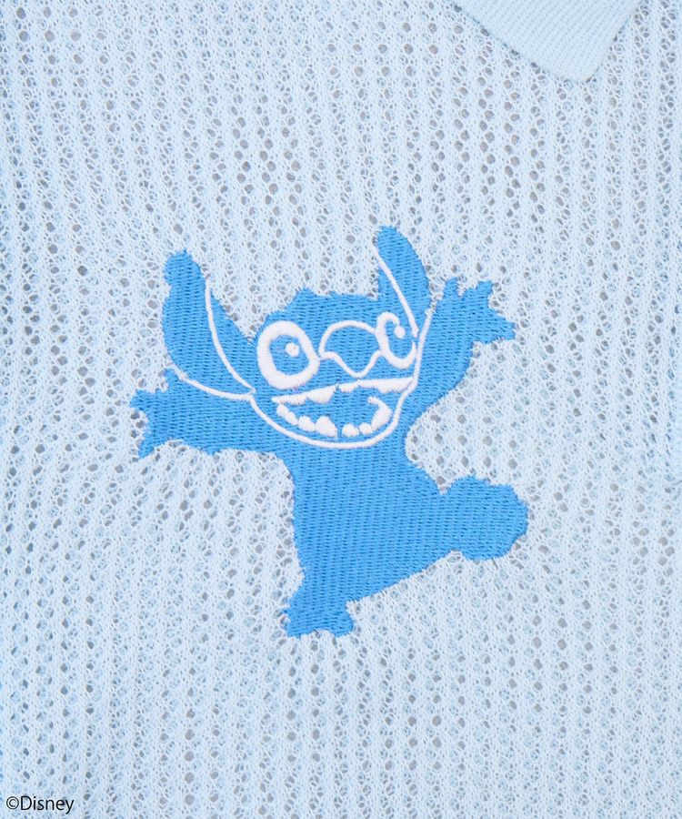 earth music&ecology「スティッチ/刺繍ハートボタンニットポロシャツ」|ニット・セーター|