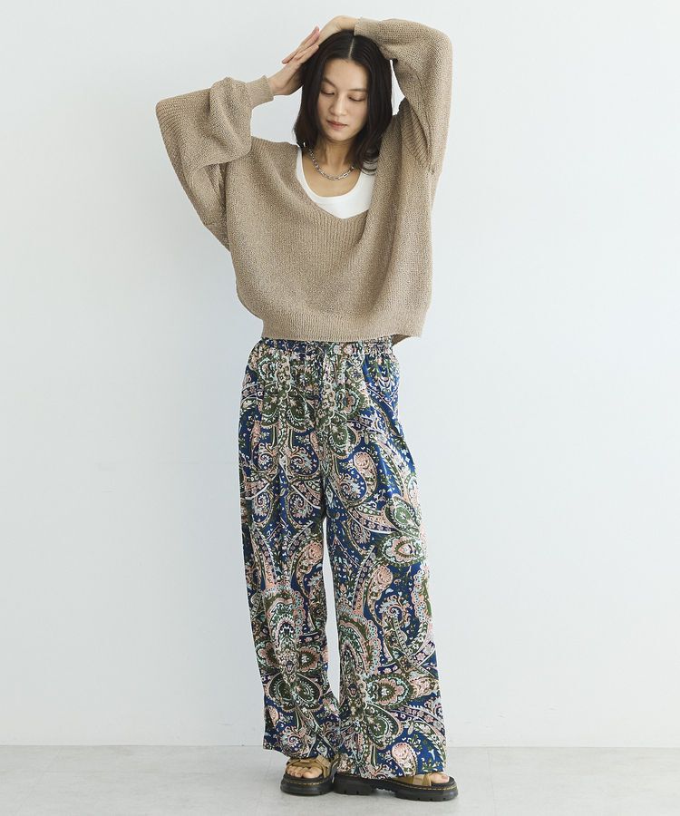 GARAGE OF GOOD CLOTHING「【日本製】ペーパーヤーンＶネックシアープルオーバー」|ニット・セーター|