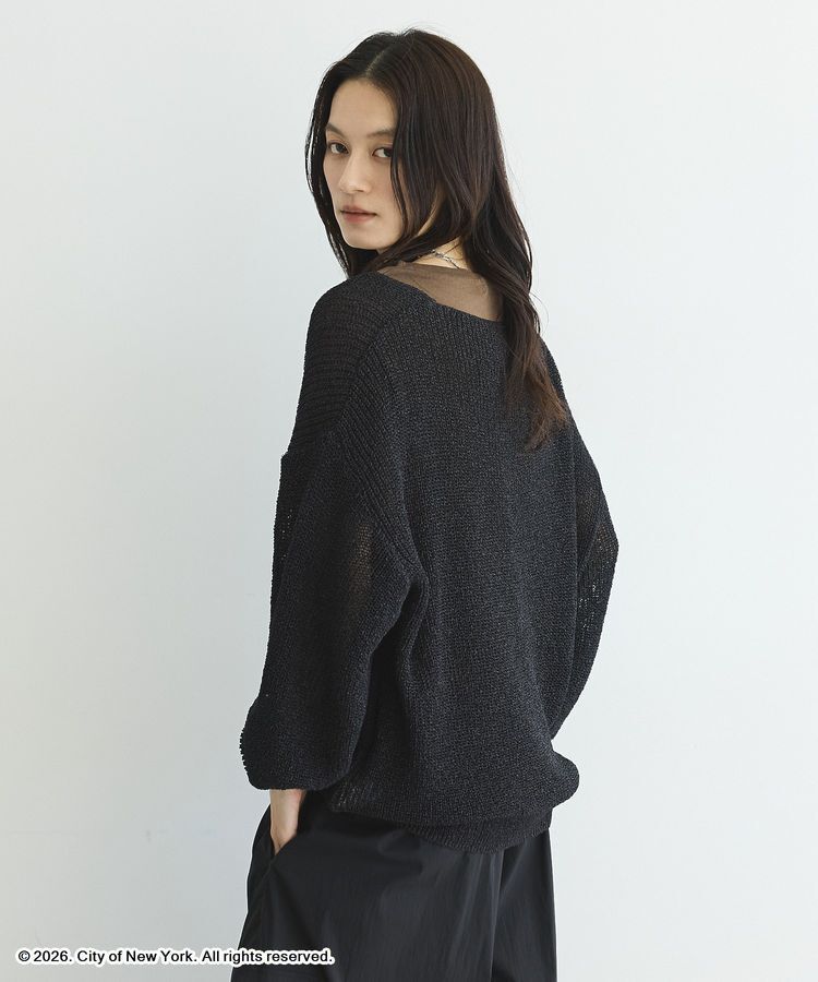 GARAGE OF GOOD CLOTHING「【日本製】ペーパーヤーンＶネックシアープルオーバー」|ニット・セーター|