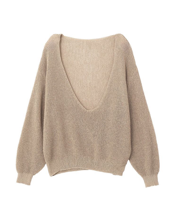 GARAGE OF GOOD CLOTHING「【日本製】ペーパーヤーンＶネックシアープルオーバー」|ニット・セーター|