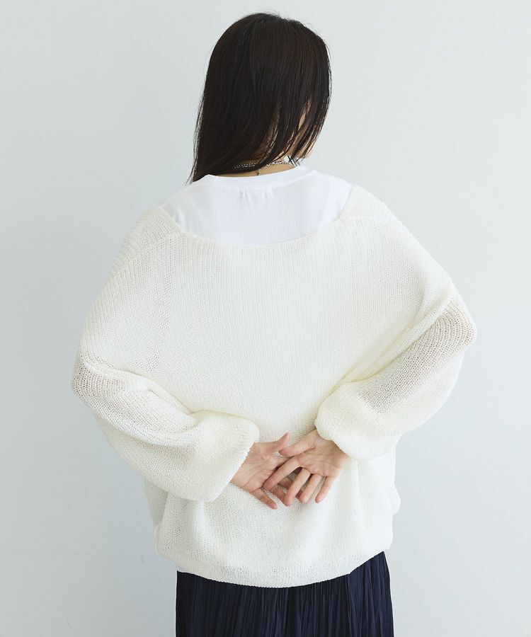 GARAGE OF GOOD CLOTHING「【日本製】ペーパーヤーンＶネックシアープルオーバー」|ニット・セーター|