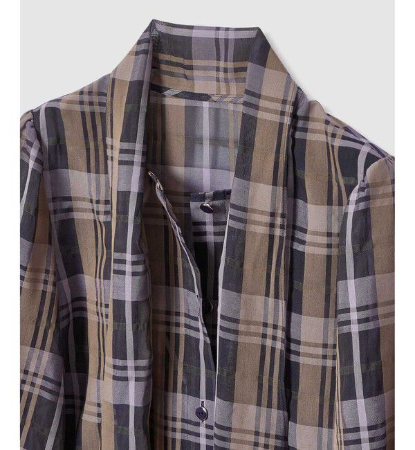 allureville「シアーチェックボウブラウス」|シャツ・ブラウス|