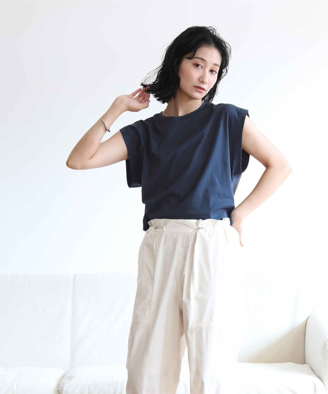 ur's「汗染み防止ワイドスリーブTシャツ」|Tシャツ・カットソー|