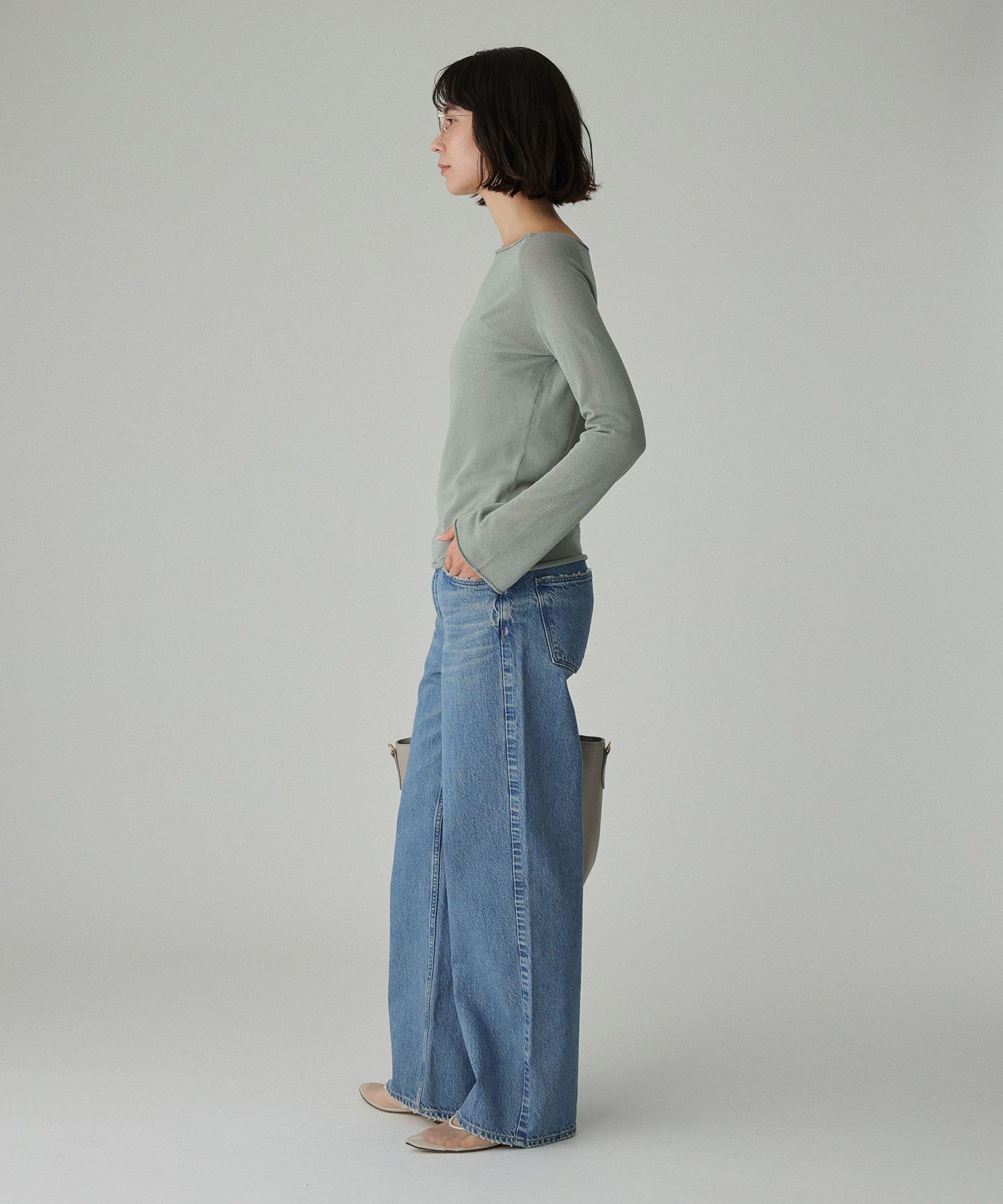 BABYLONE「ボートネックハイゲージプルオーバー」|ニット・セーター|