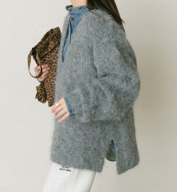  「起毛Vネックニットプルオーバー」|キャミソール|