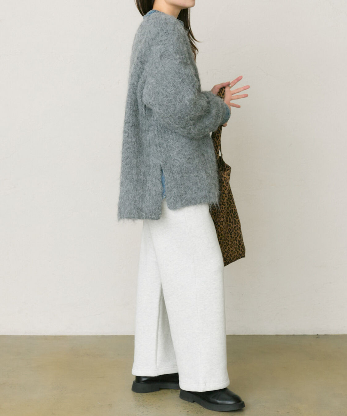  「起毛Vネックニットプルオーバー」|キャミソール|