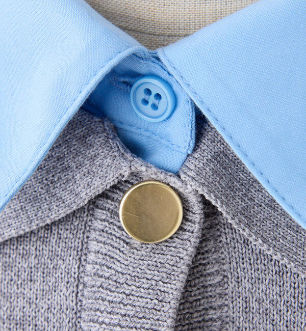  「今期トレンド/重ね襟半袖ニット」|ニット・セーター|