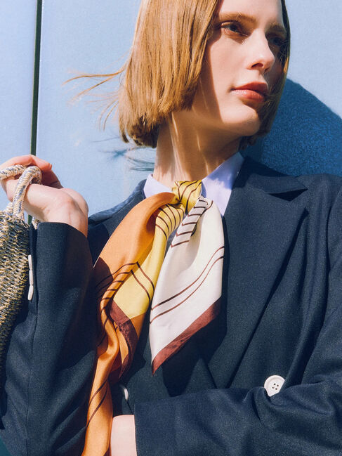 Te chichi「幾何柄シルクスカーフ」|その他|イエロー