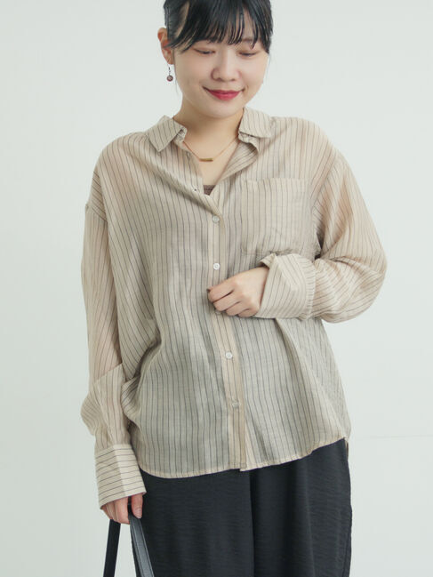 Samansa Mos2「柄アソートシアーシャツ」|シャツ・ブラウス|