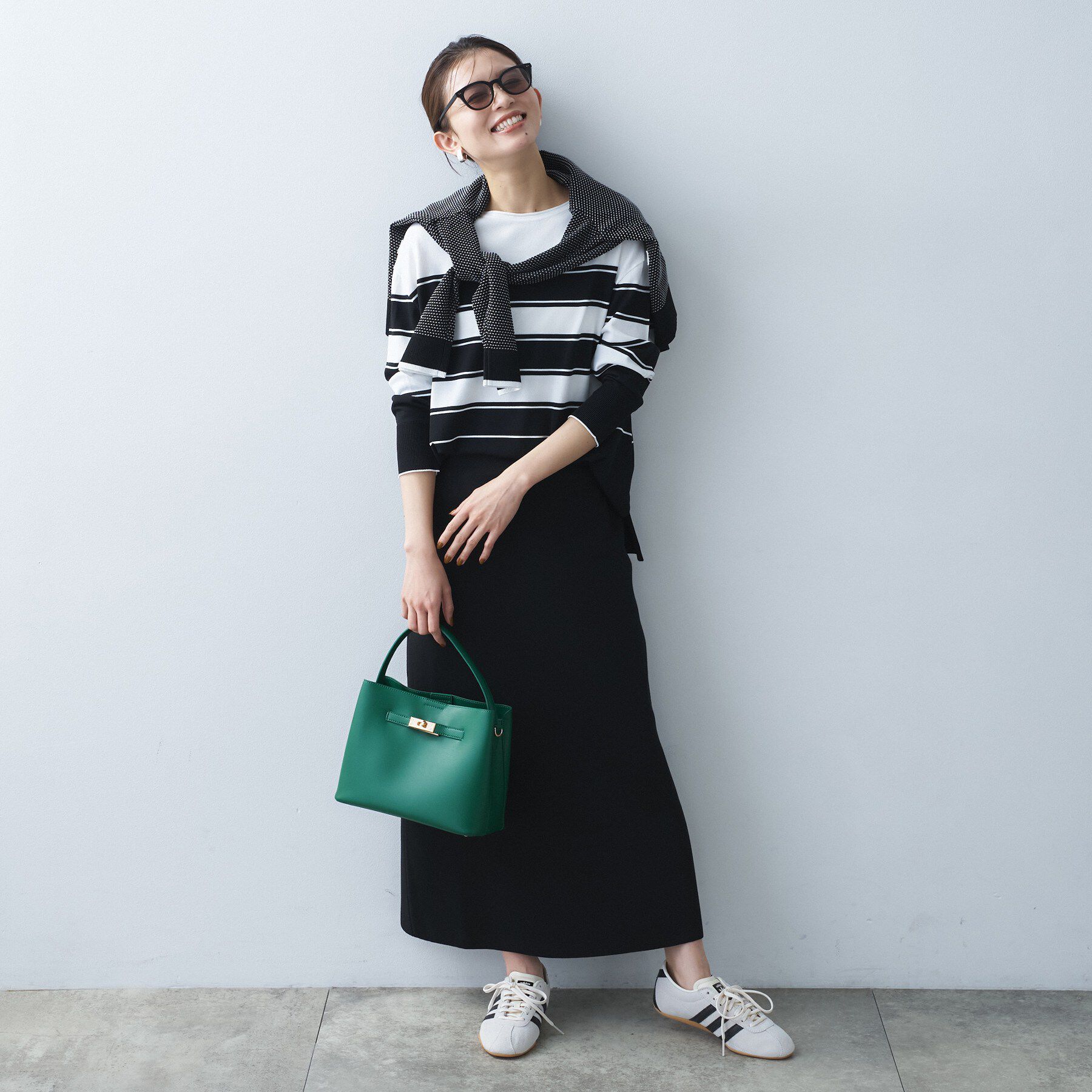 UNTITLED「ボーダーボートネックニット」|ニット・セーター|