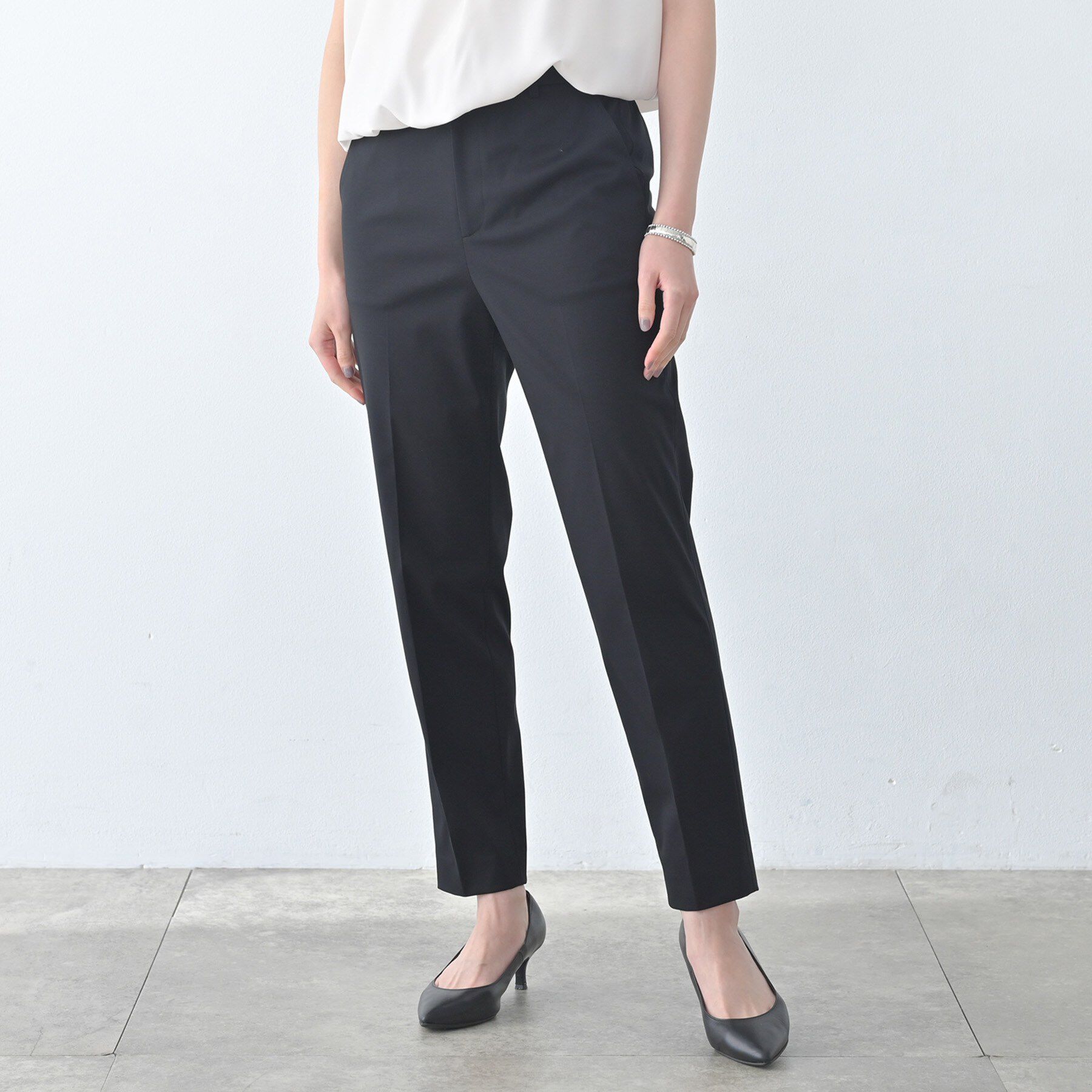 UNTITLED「ジャージテーパードパンツ」|その他|ブラック(019)