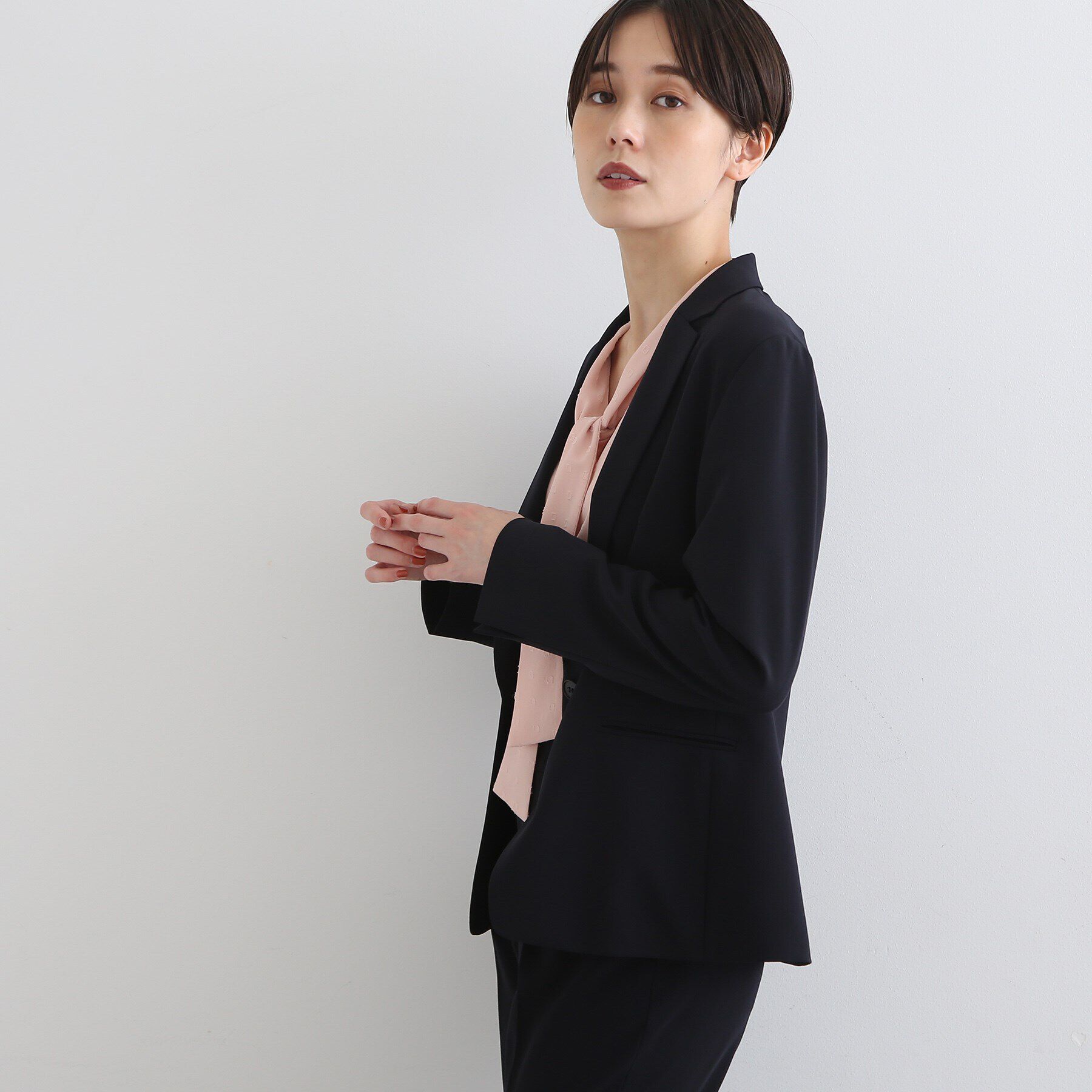 INDIVI「【洗える/通勤/UVケア/日本製】ストレッチテーラードジャケット」|スーツ|