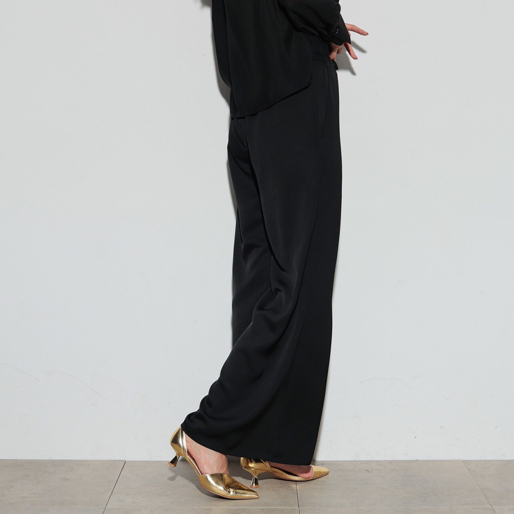 GALLEST「カルゼサテンフレアイージーパンツ」|その他|