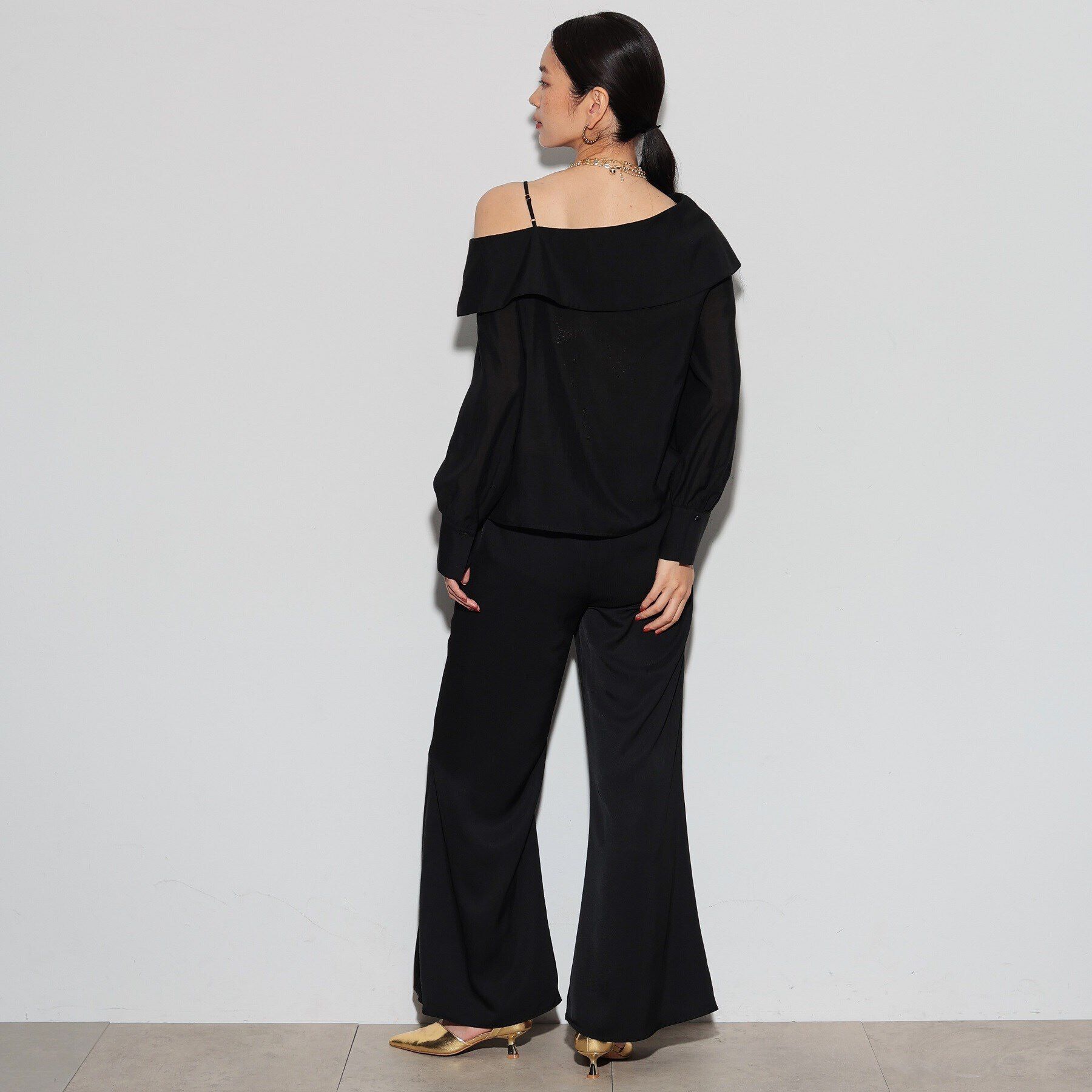 GALLEST「カルゼサテンフレアイージーパンツ」|その他|