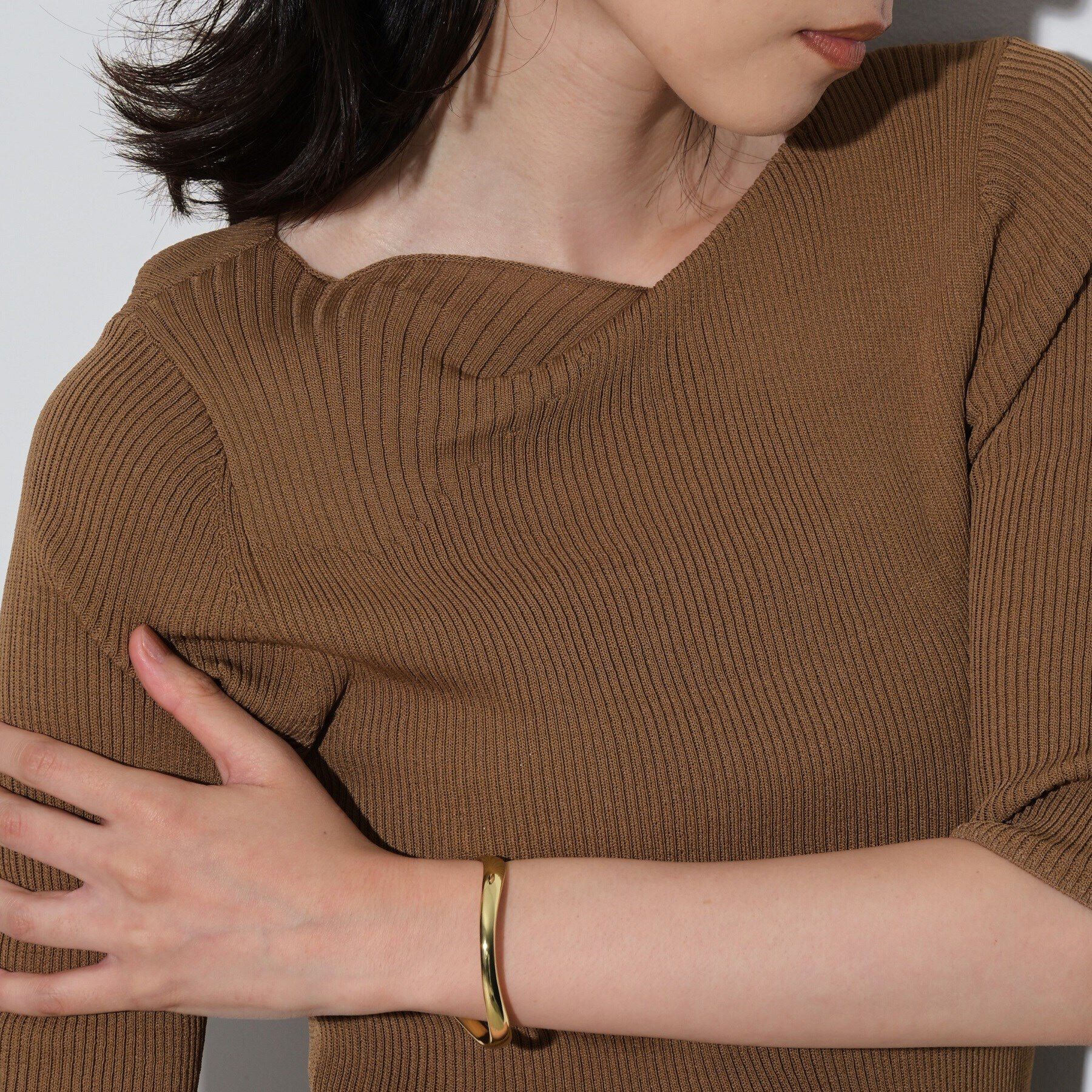 GALLEST「ネックフォルムリブニット」|ニット・セーター|