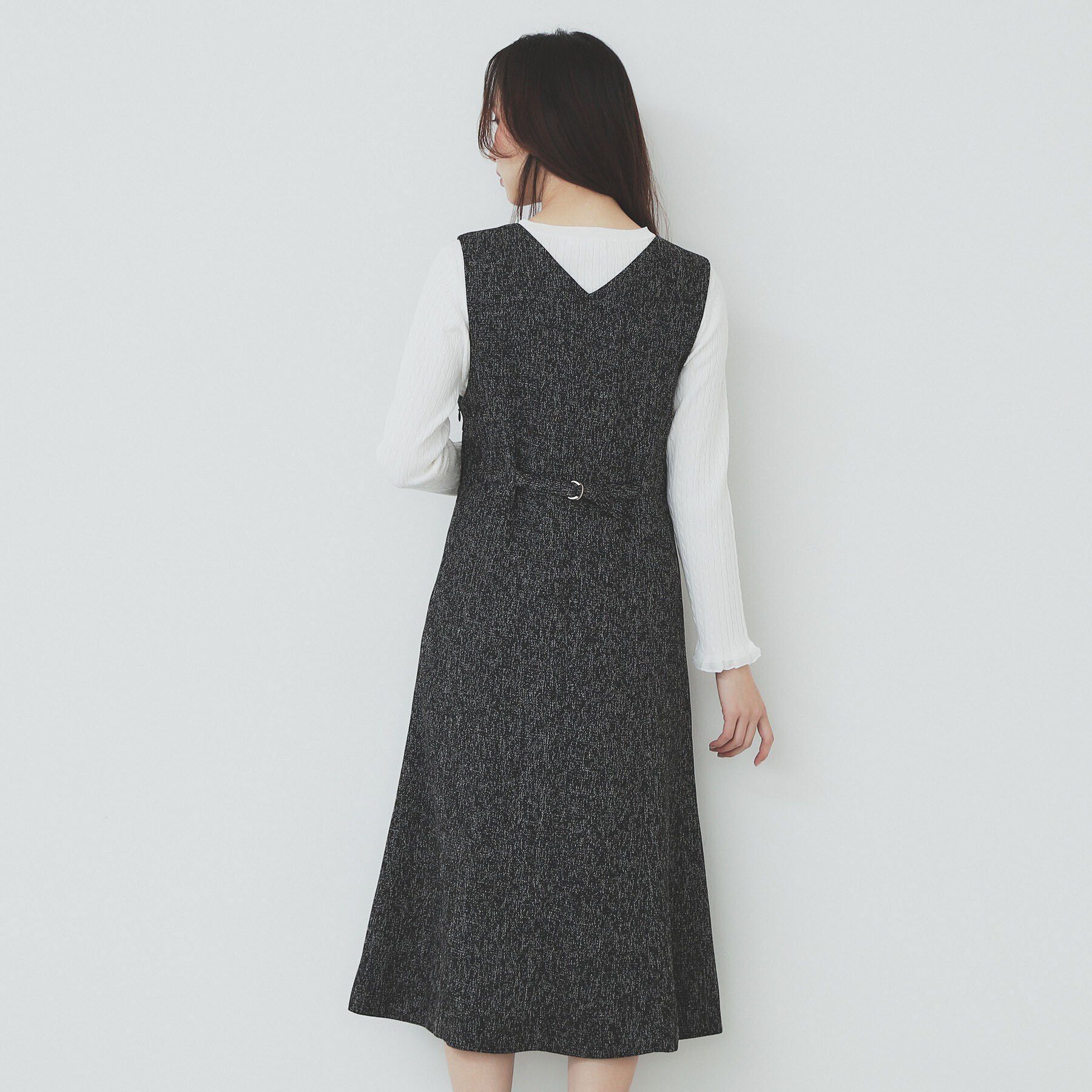 index「サマーツイードジャンパースカート【洗濯機洗い可/イージーアイロン】」|ワンピース|