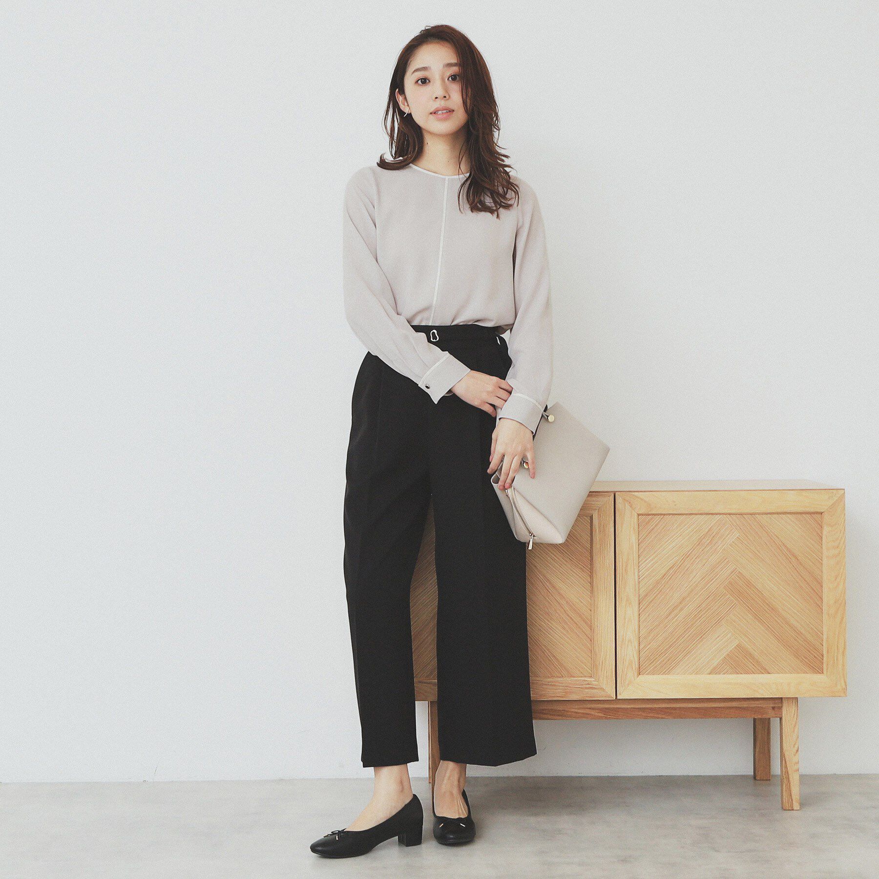 index「バイカラーパイピングブラウス【洗濯機洗い可】」|シャツ・ブラウス|