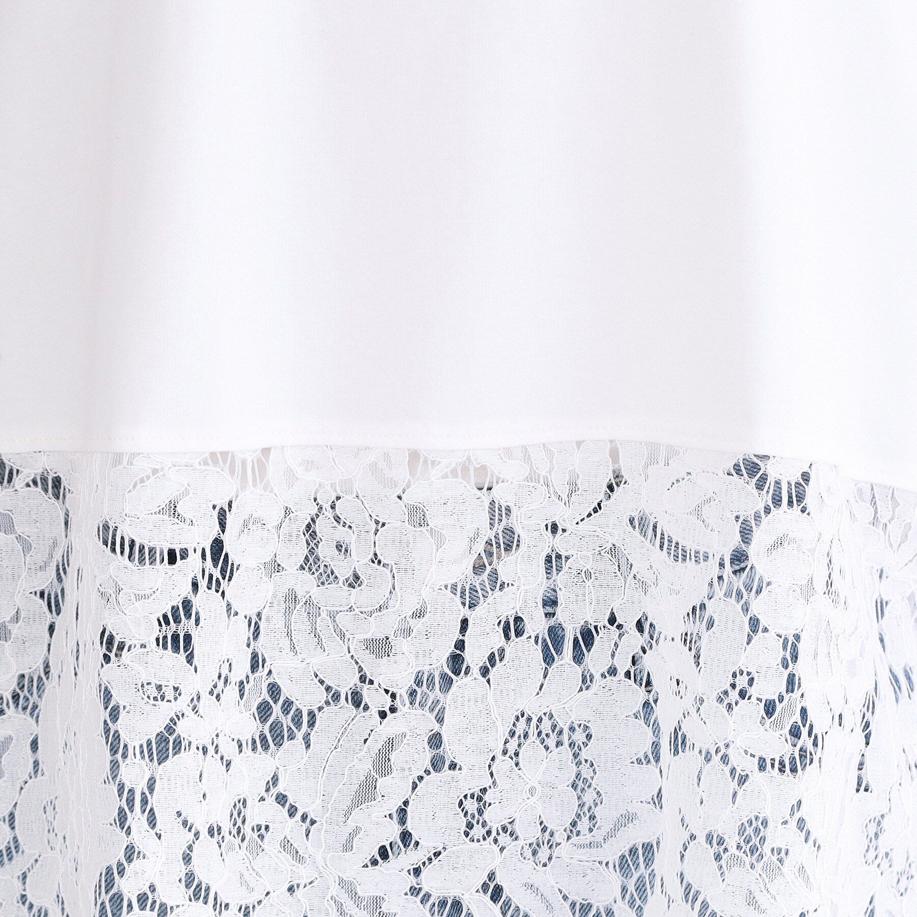 OPAQUE.CLIP「裾レースカットソー【洗濯機OK】」|Tシャツ・カットソー|