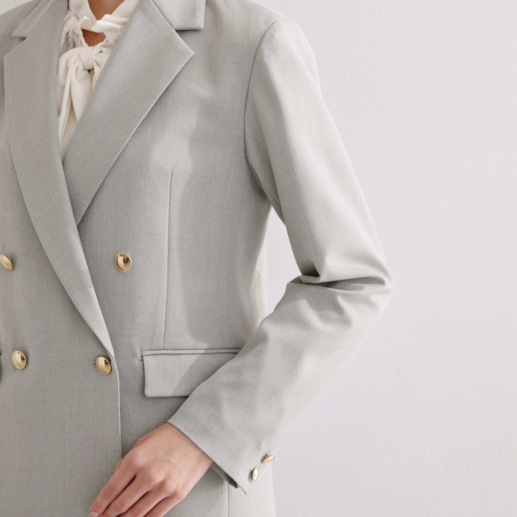 THE SHOP TK「【通勤・セレモニー】CAVIAN 金ボタンダブルブレストジャケット」|テーラードジャケット|