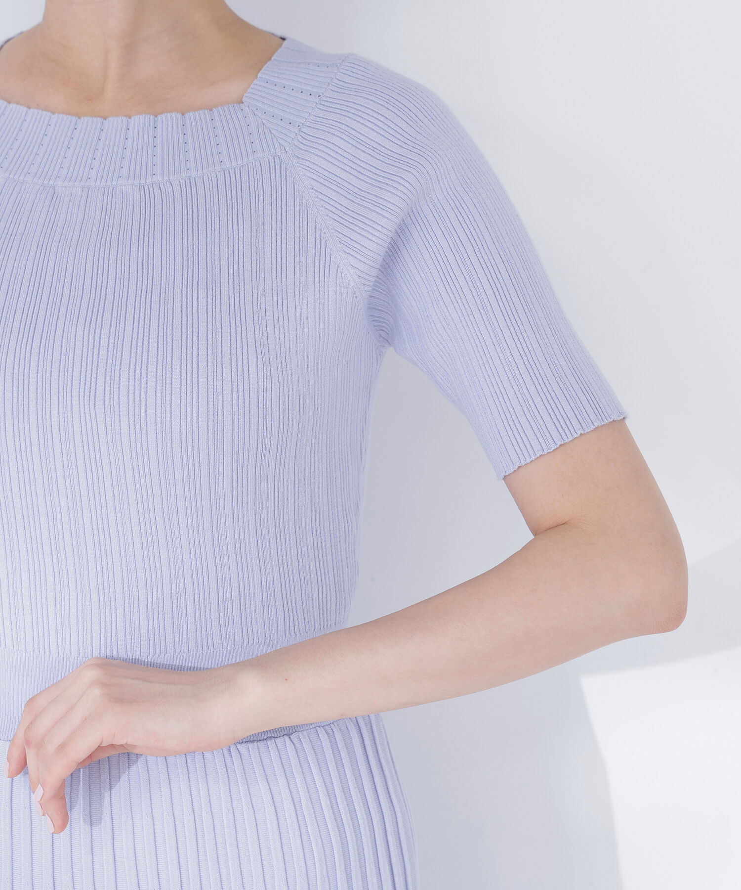  「アイレットフレアニットワンピース」|ワンピース|