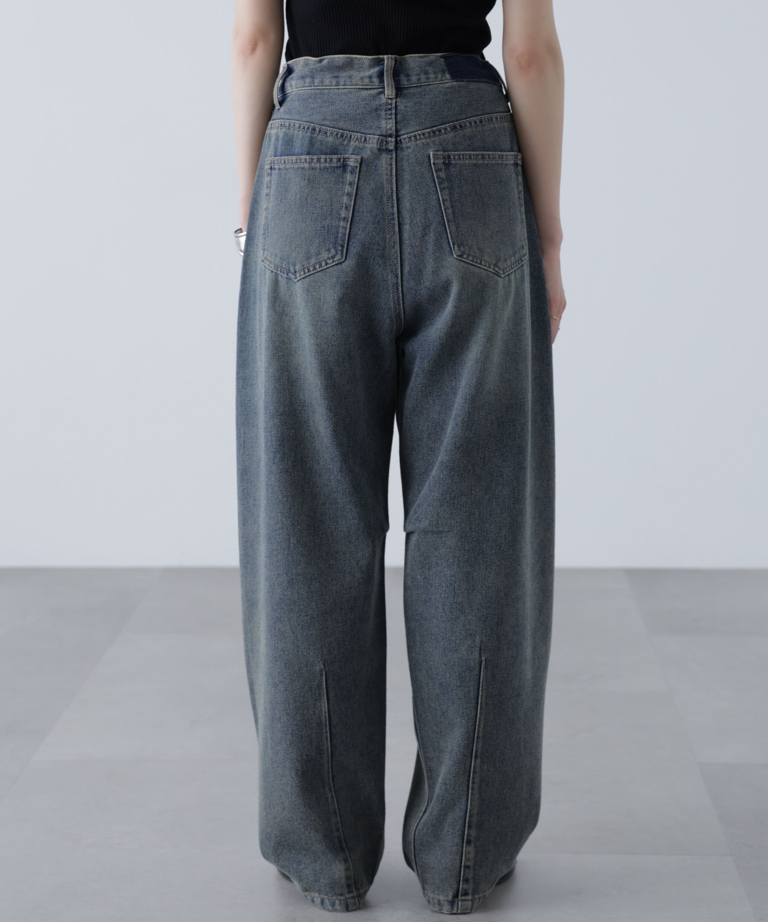  「ドロストバレルレッグデニムパンツ」|その他|