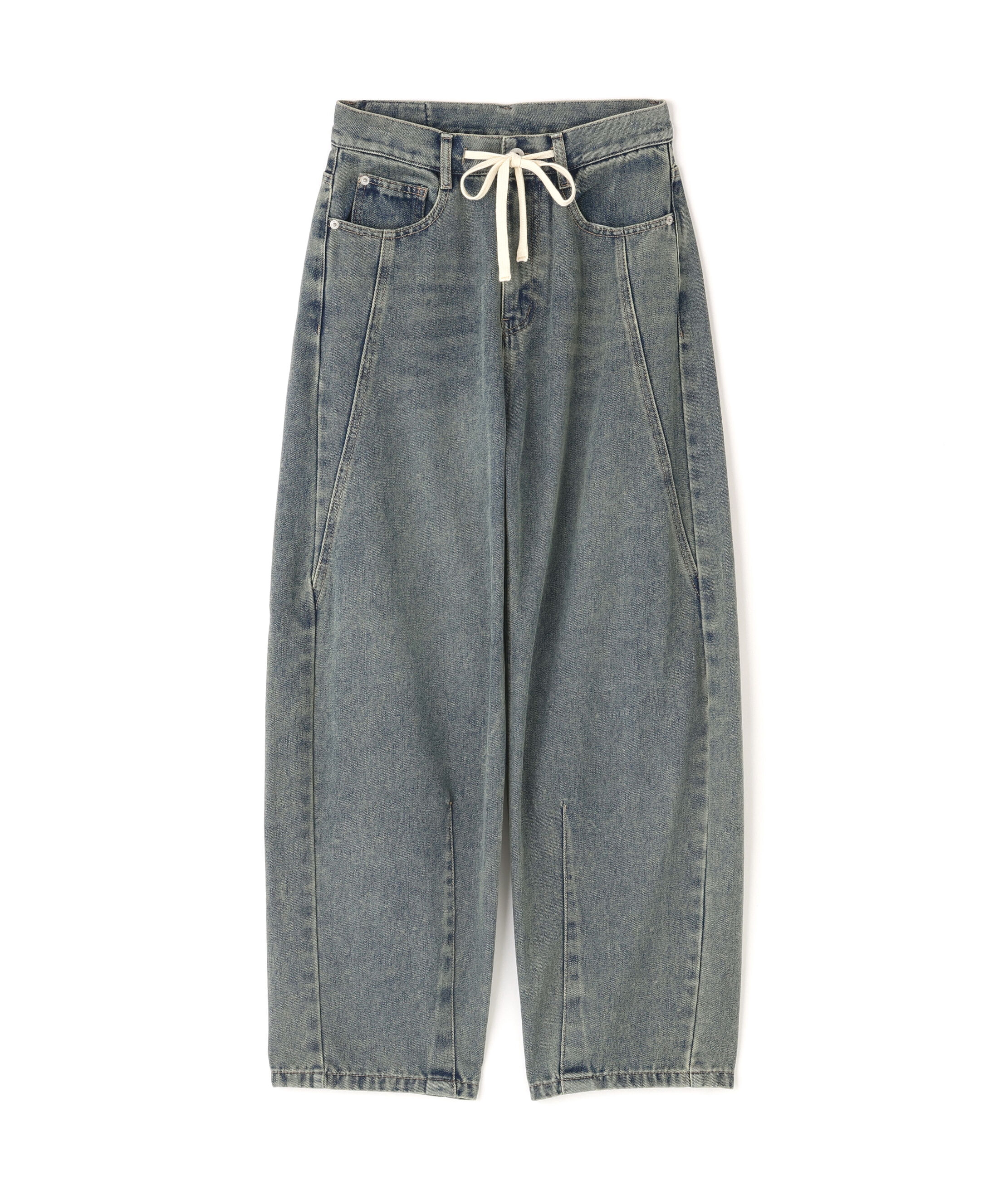  「ドロストバレルレッグデニムパンツ」|その他|