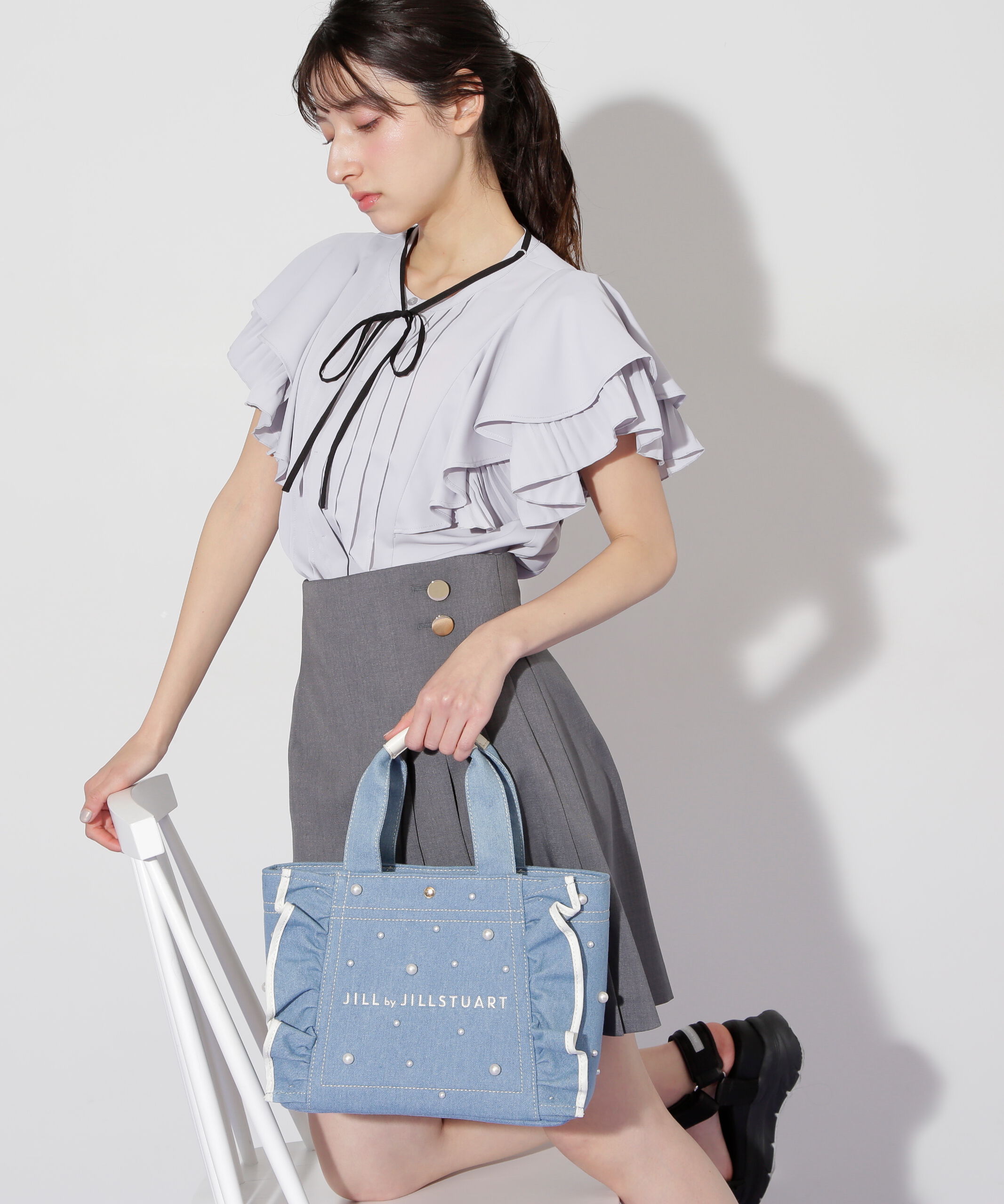  「3Dパールフリルトートバッグ」|その他|