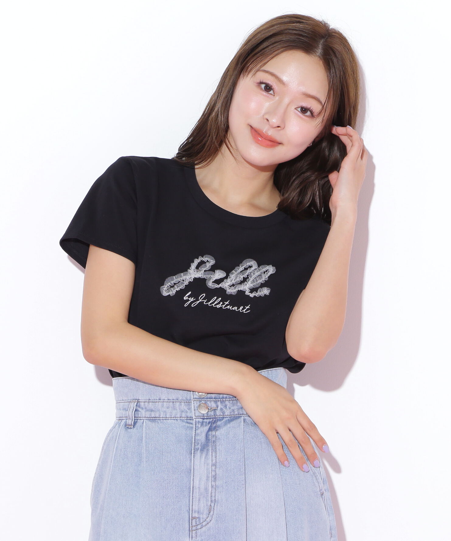 「チュールフリルロゴTシャツ」|Tシャツ・カットソー|