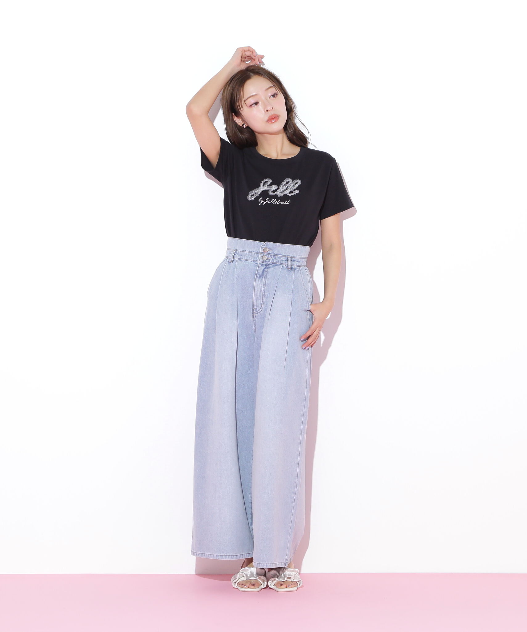  「チュールフリルロゴTシャツ」|Tシャツ・カットソー|