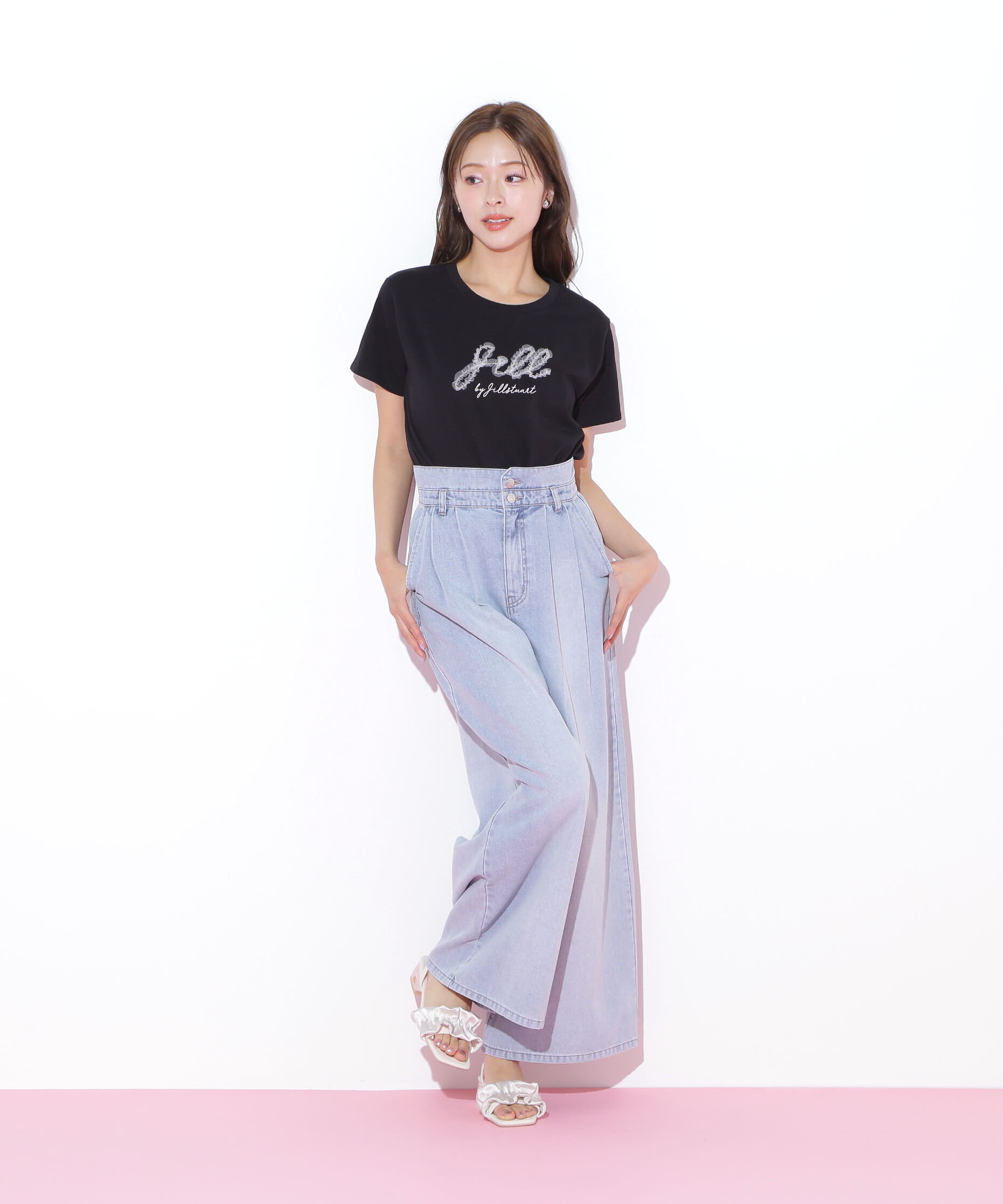  「チュールフリルロゴTシャツ」|Tシャツ・カットソー|