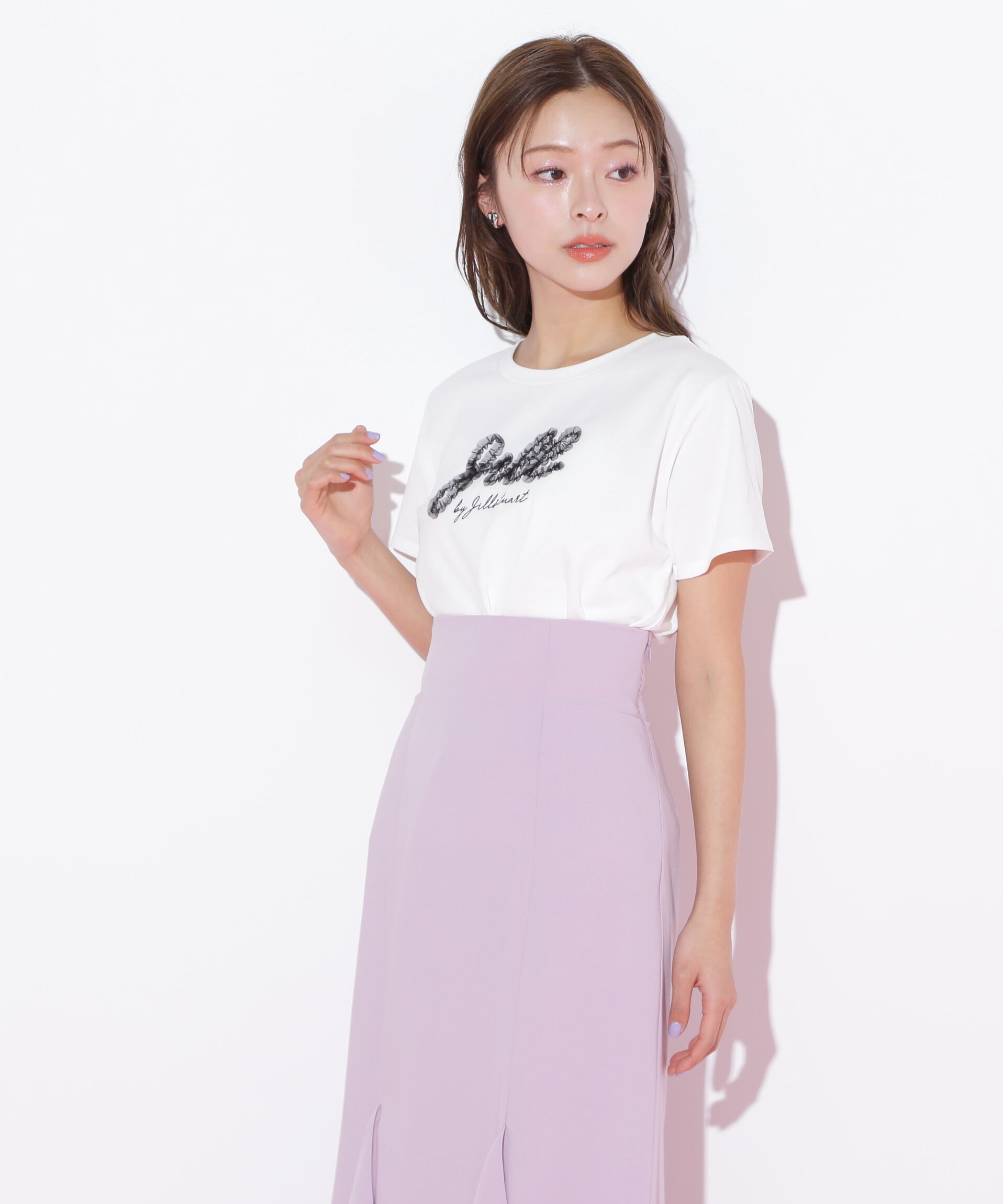  「チュールフリルロゴTシャツ」|Tシャツ・カットソー|