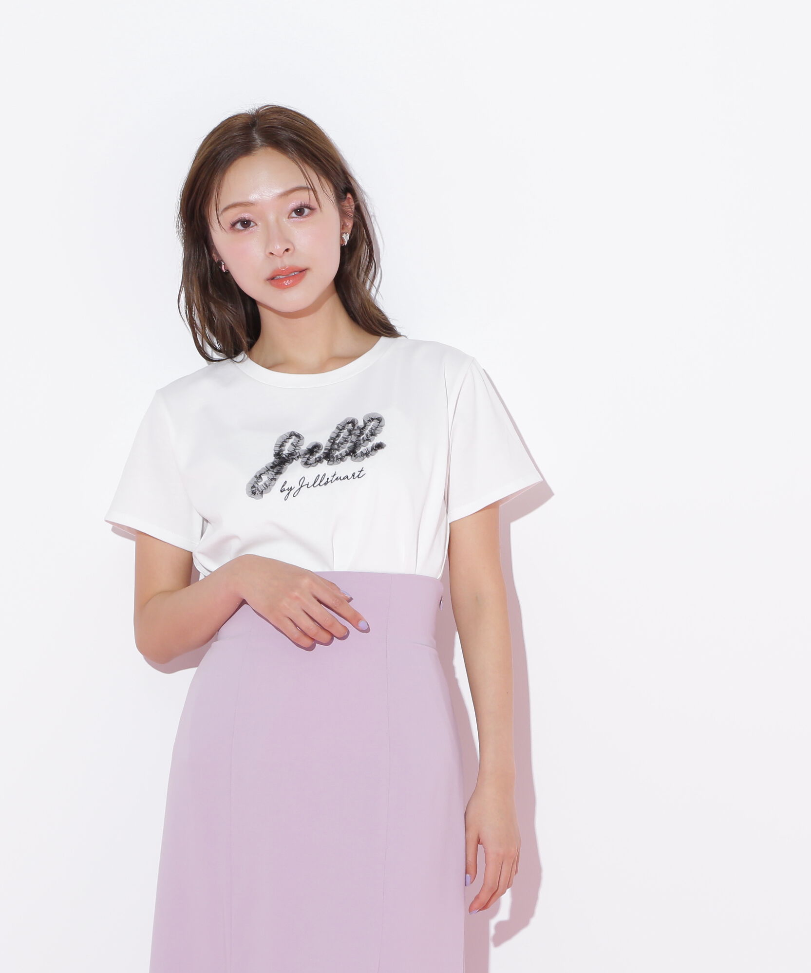  「チュールフリルロゴTシャツ」|Tシャツ・カットソー|