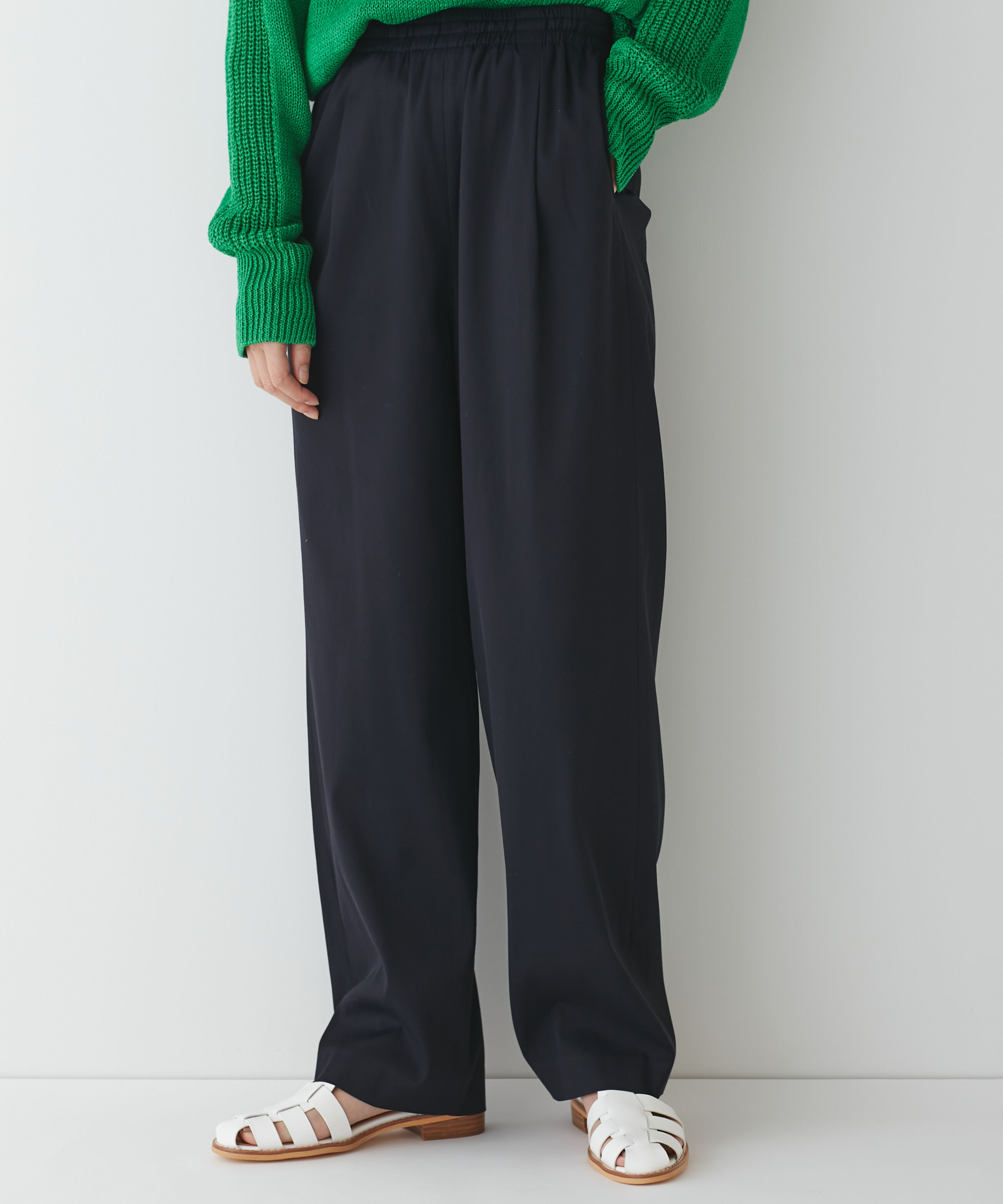  「◆Ｗゴムリラックスパンツ」|その他|ネイビー