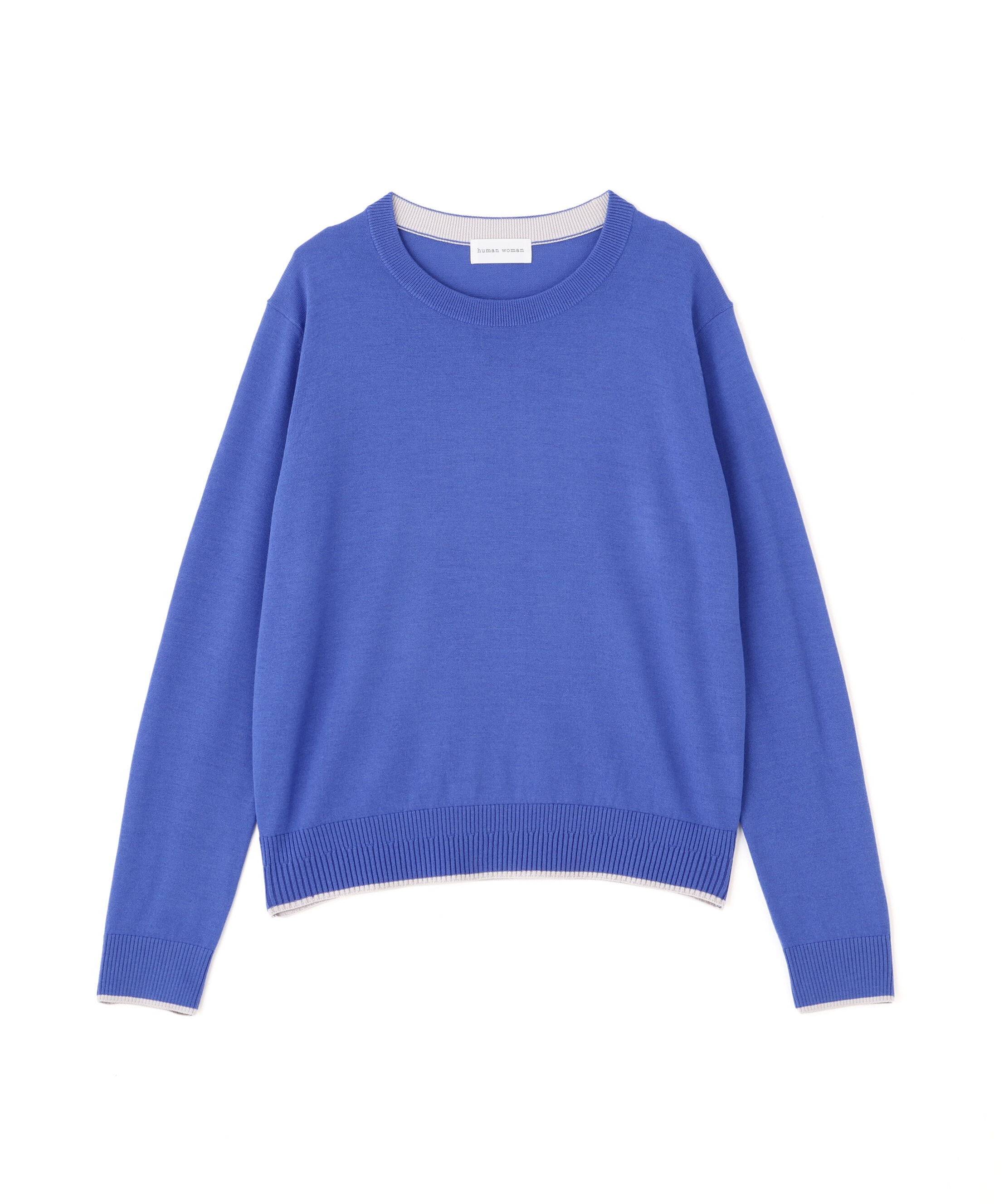  「梳毛ライン入りニットプルオーバー」|ニット・セーター|