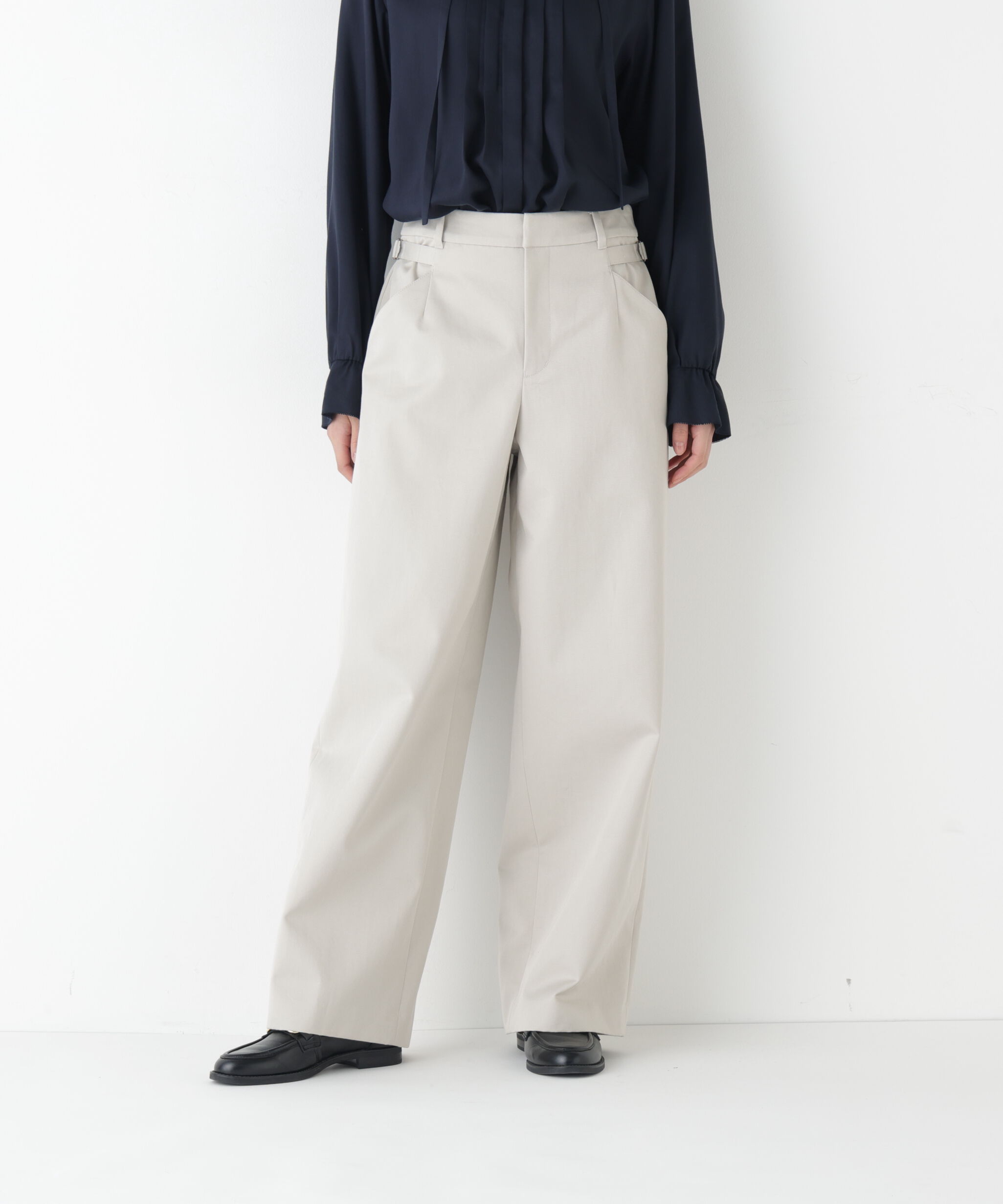  「◆ＯＧダブルクロスセミワイドパンツ」|その他|グレージュ2